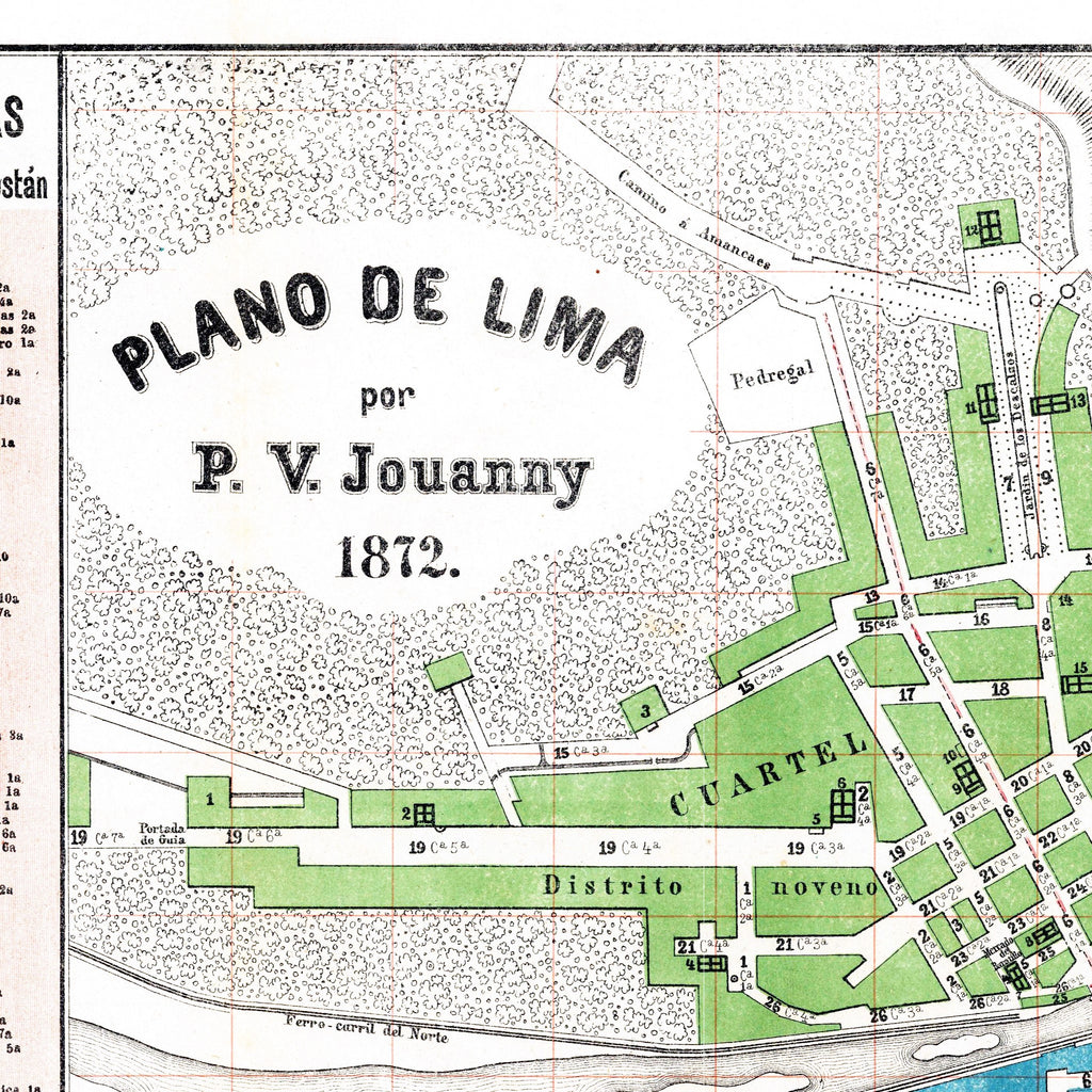 Lima | Stadtplan | Vintage Map | Giclée-Druck