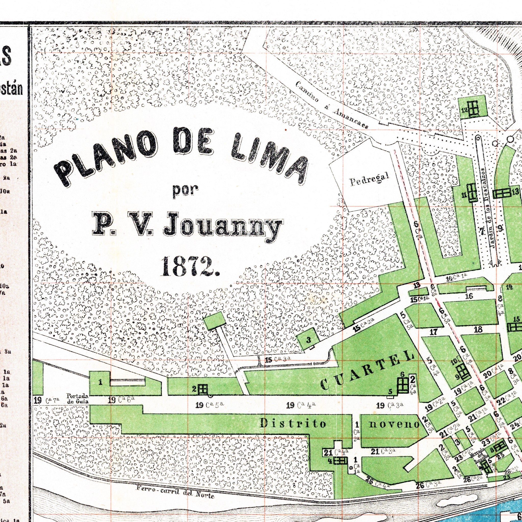 Lima | Stadtplan | Vintage Map | Giclée-Druck