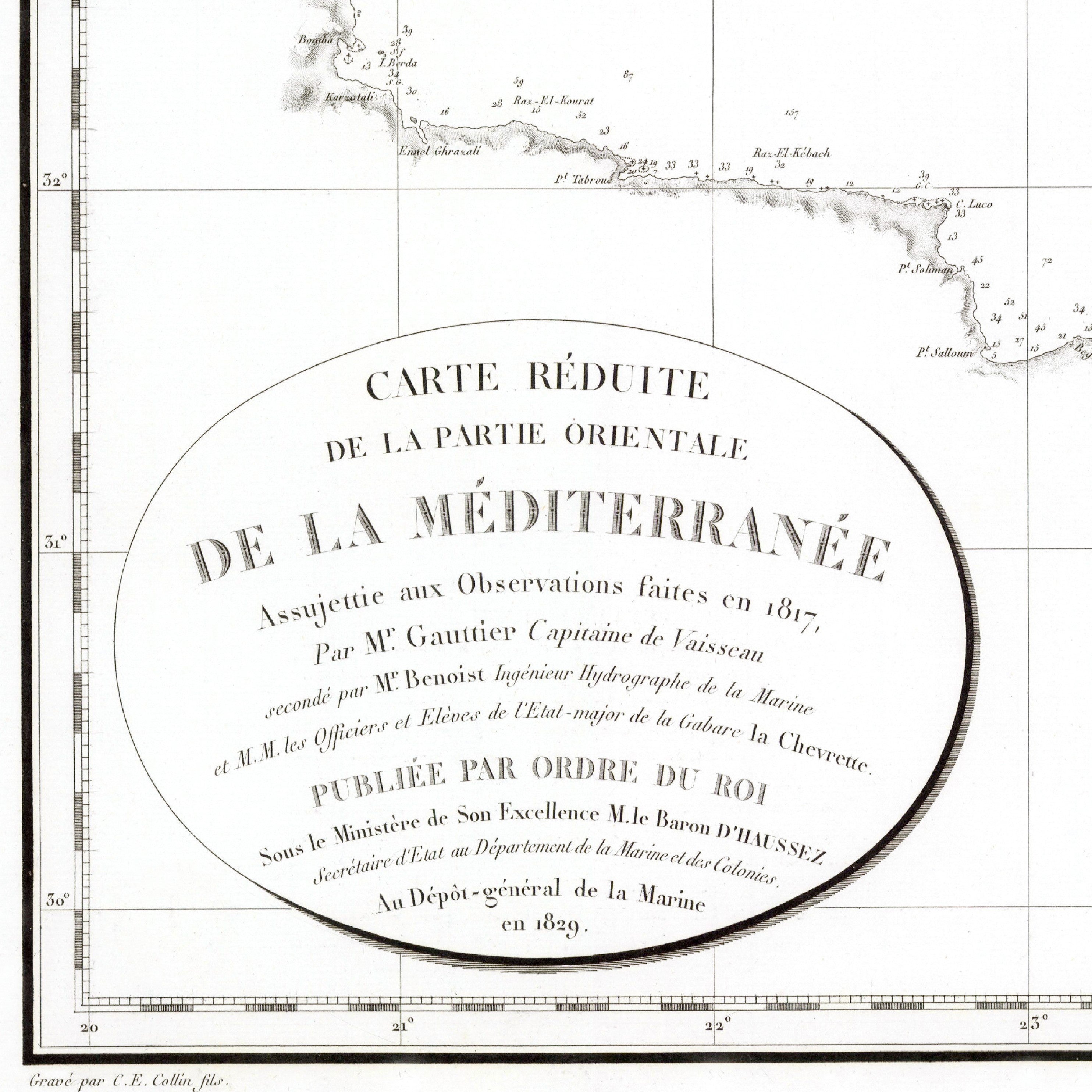 Mediterranean Sea | Nautical Chart | Giclée Print |