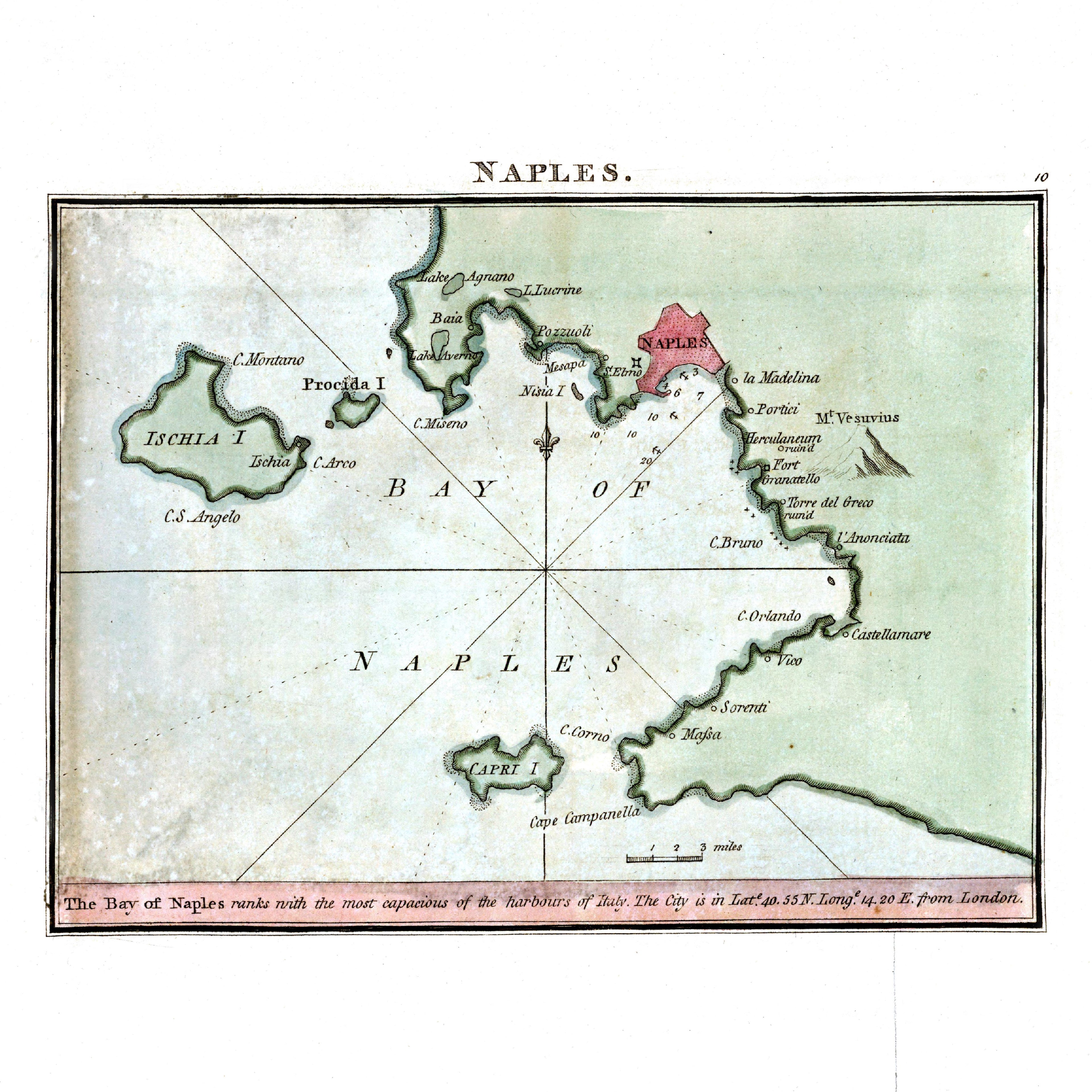 Seekarten-Atlas | Neapel | Malta | Karte von 1801 | Giclée Druck