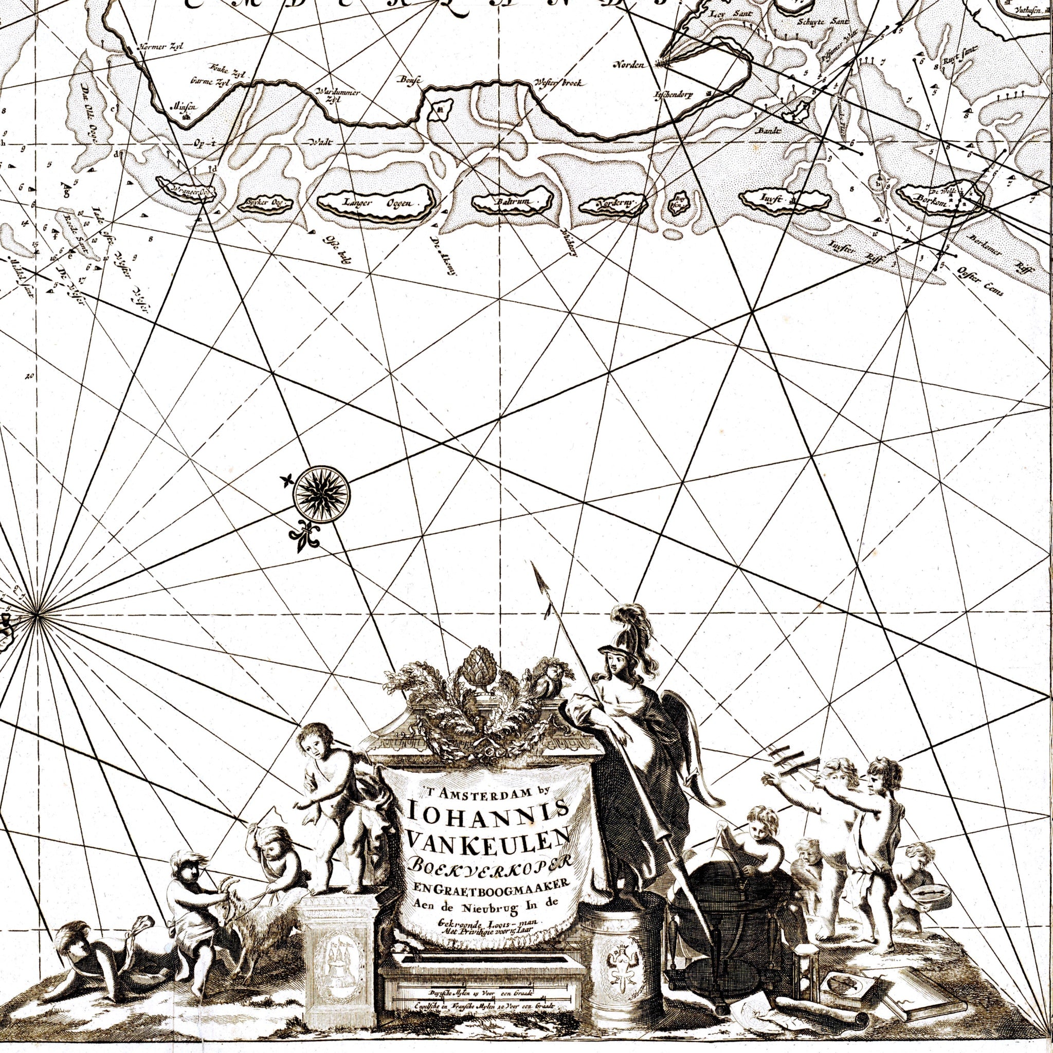 Nautical chart | Netherlands | Giclée print | 40 x 90 cm