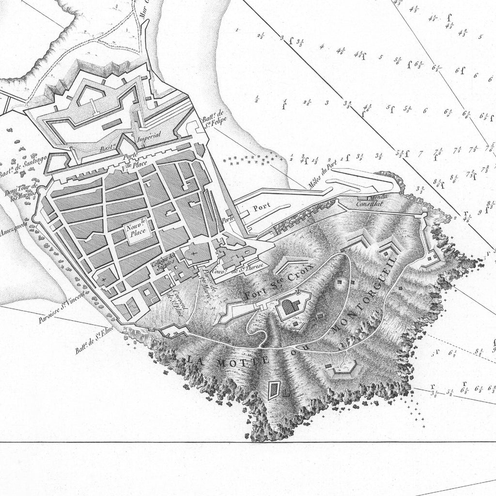 San Sebastian | Spanien | Seekarte | 1788 | Vintage Print