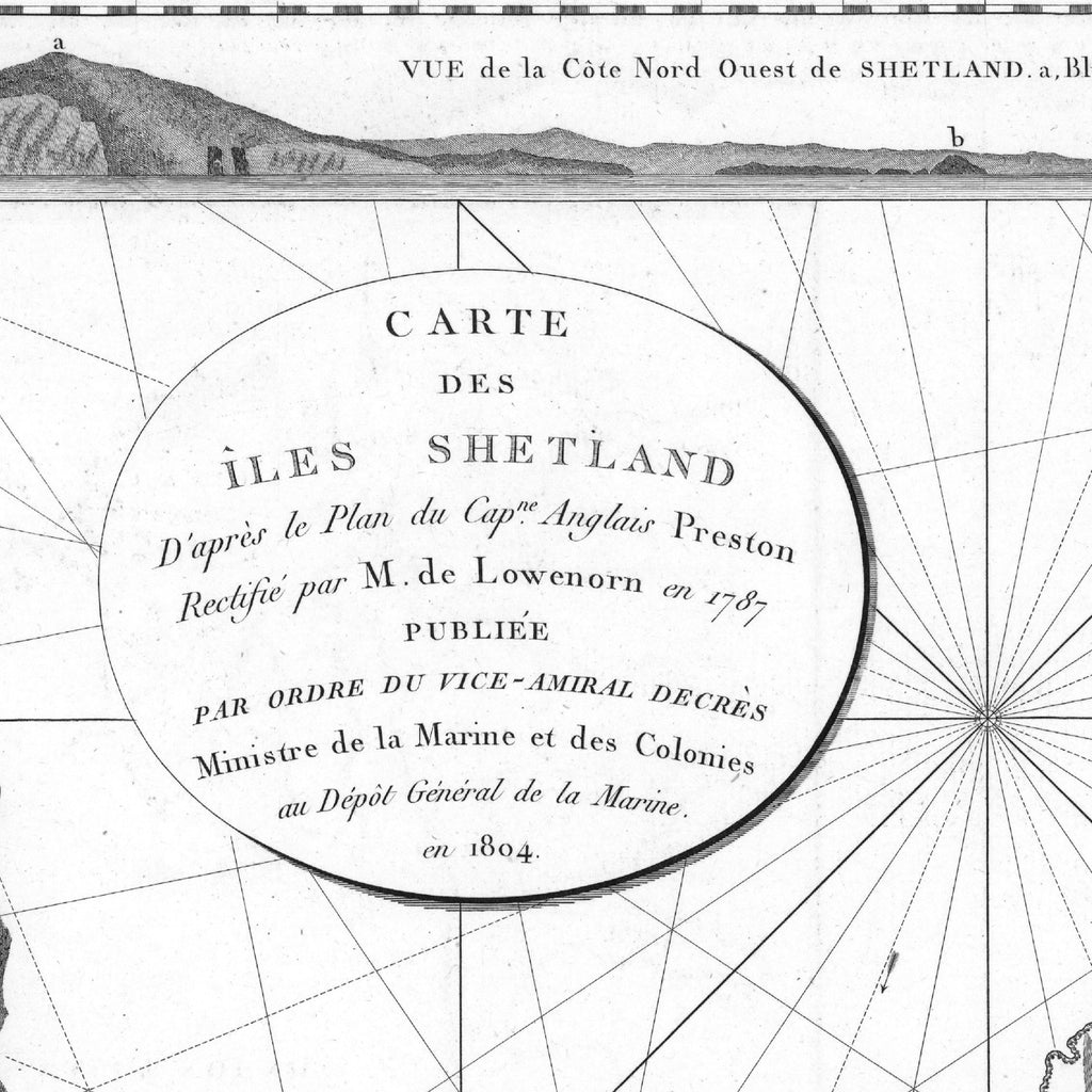 Shetland Islands | Nautical Chart | Map of 1804 | Giclée Print