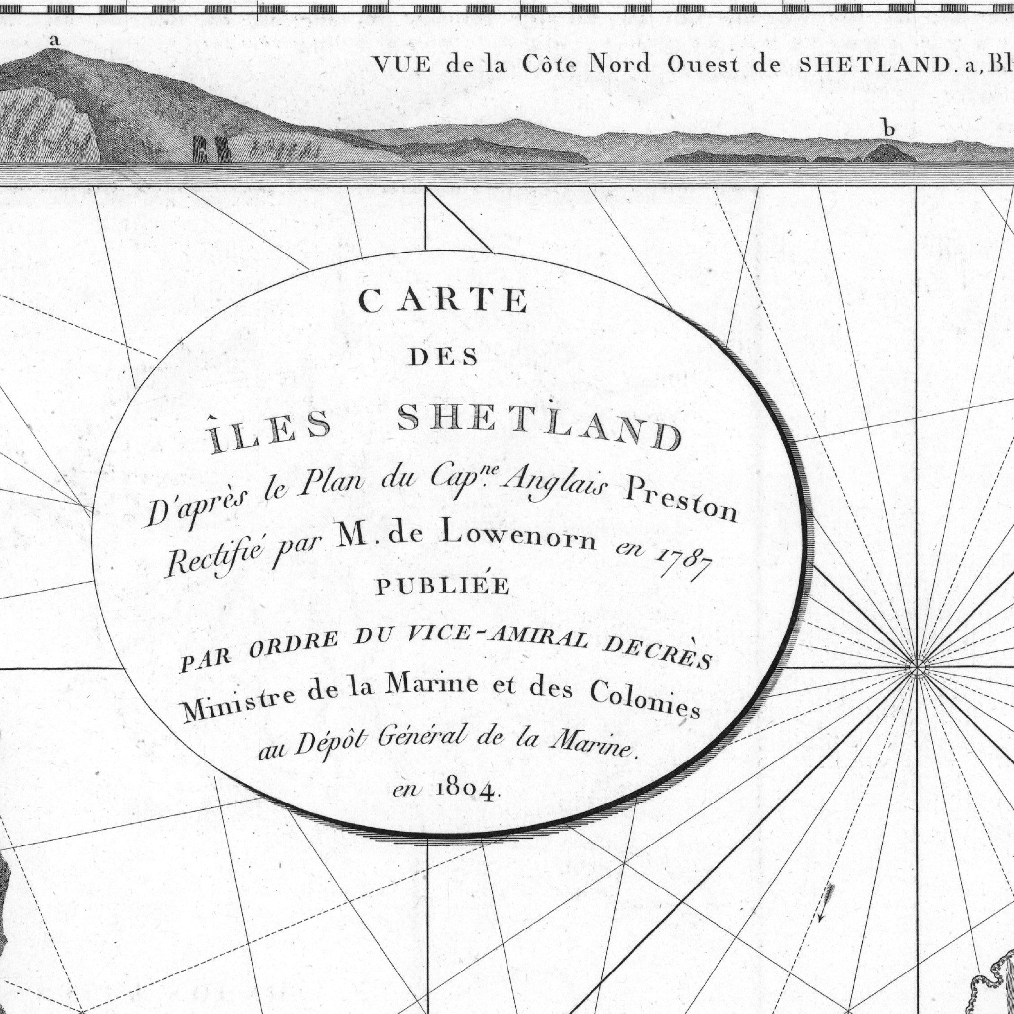 Shetland Islands | Nautical Chart | Map of 1804 | Giclée Print