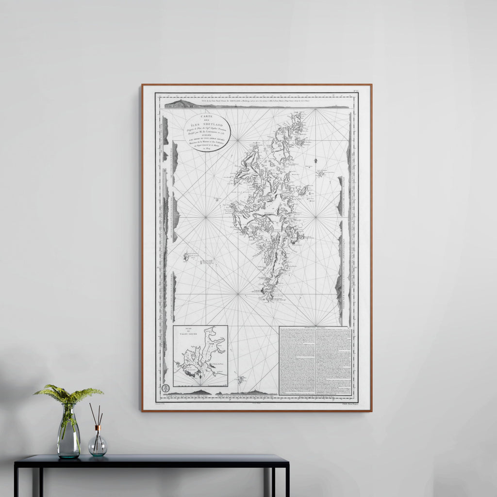 Shetland Islands | Nautical Chart | Map of 1804 | Giclée Print