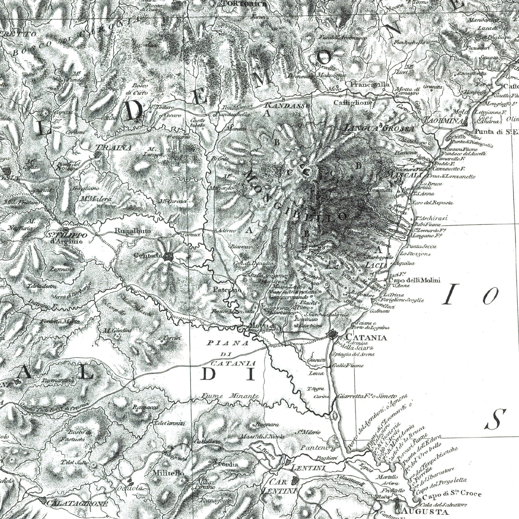 Sizilien | Italien| Seekarte | 1788 | Vintage Print