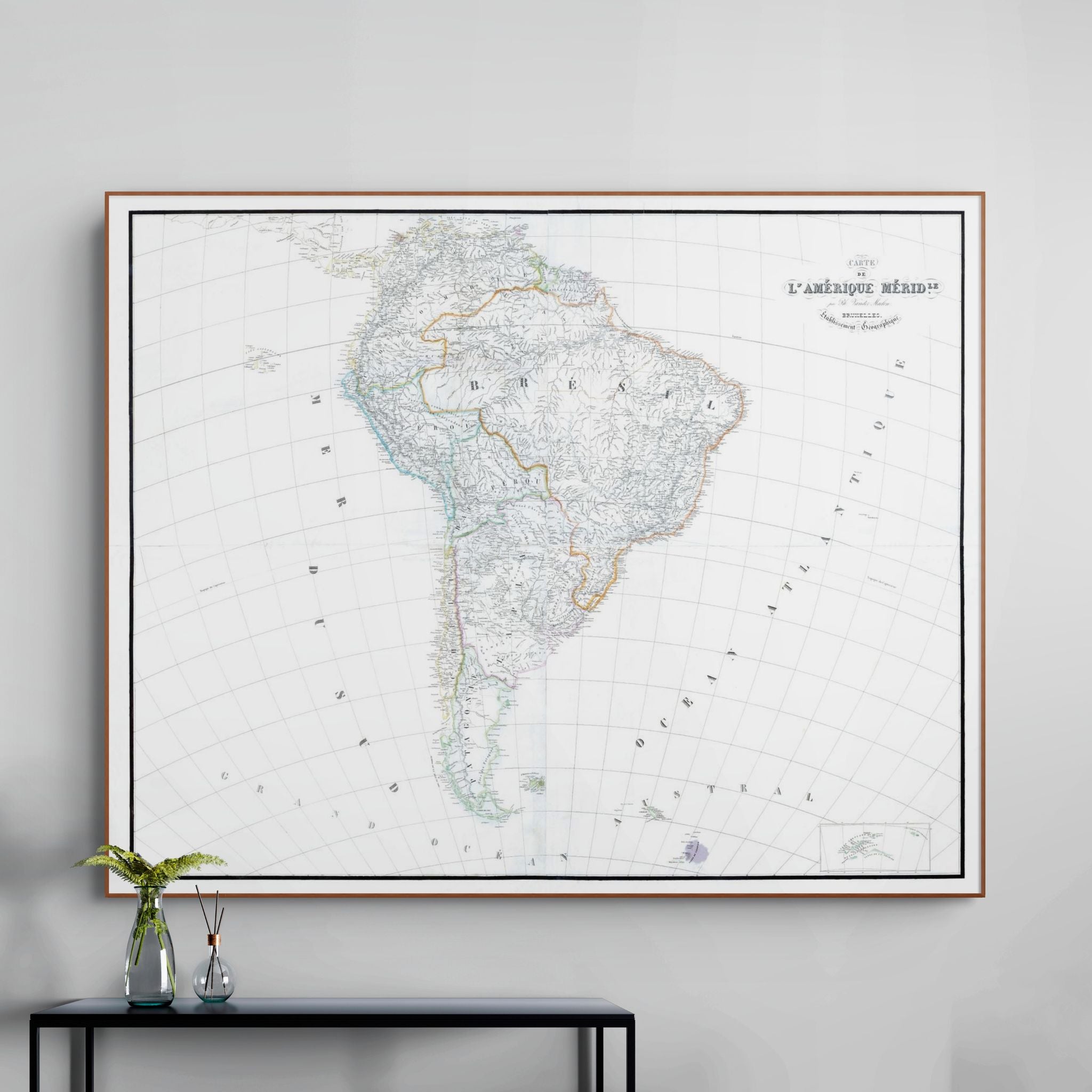 Südamerika | Landkarte | 1831 | Giclée-Druck
