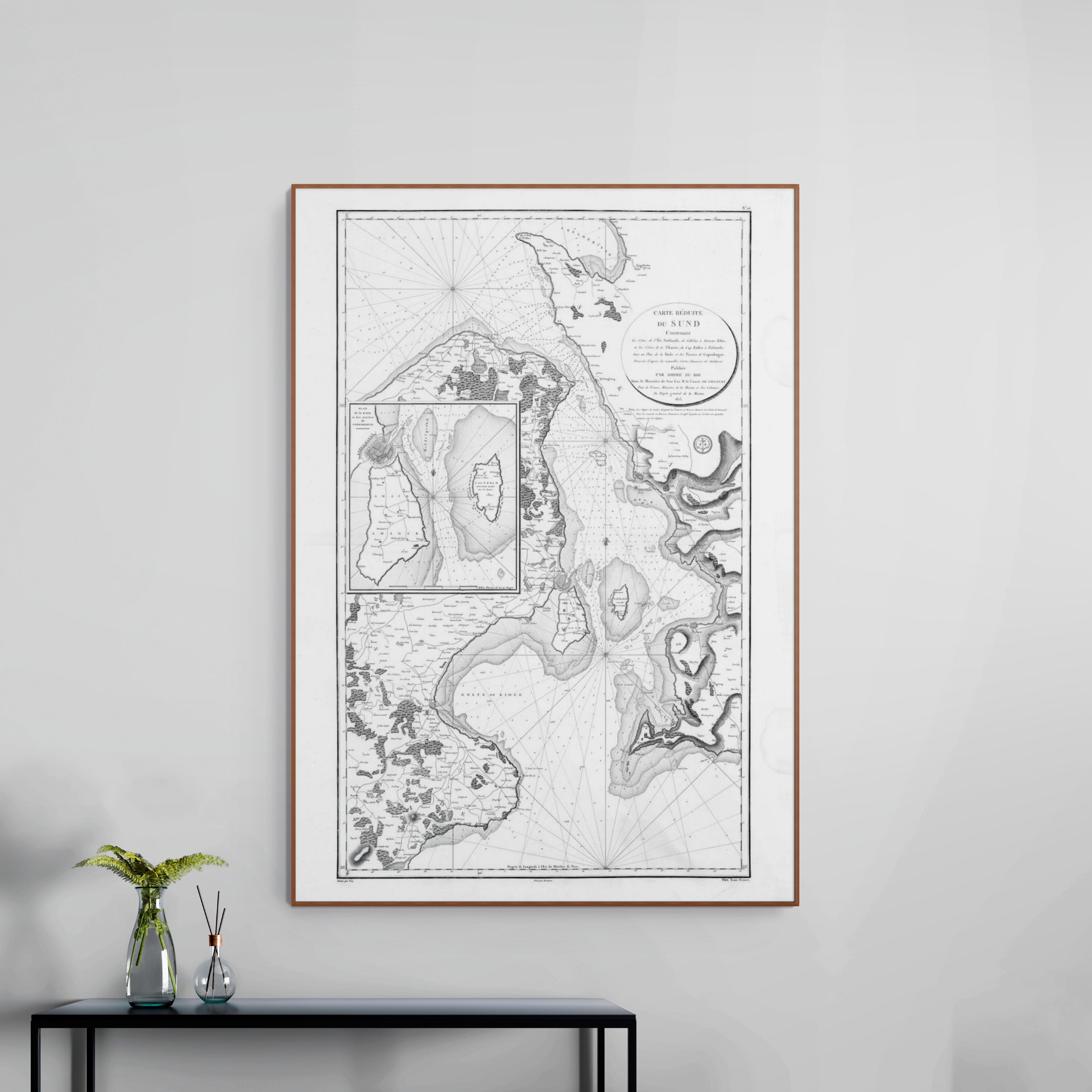 Öresund | Seekarte | Karte von 1815 | Giclée Druck