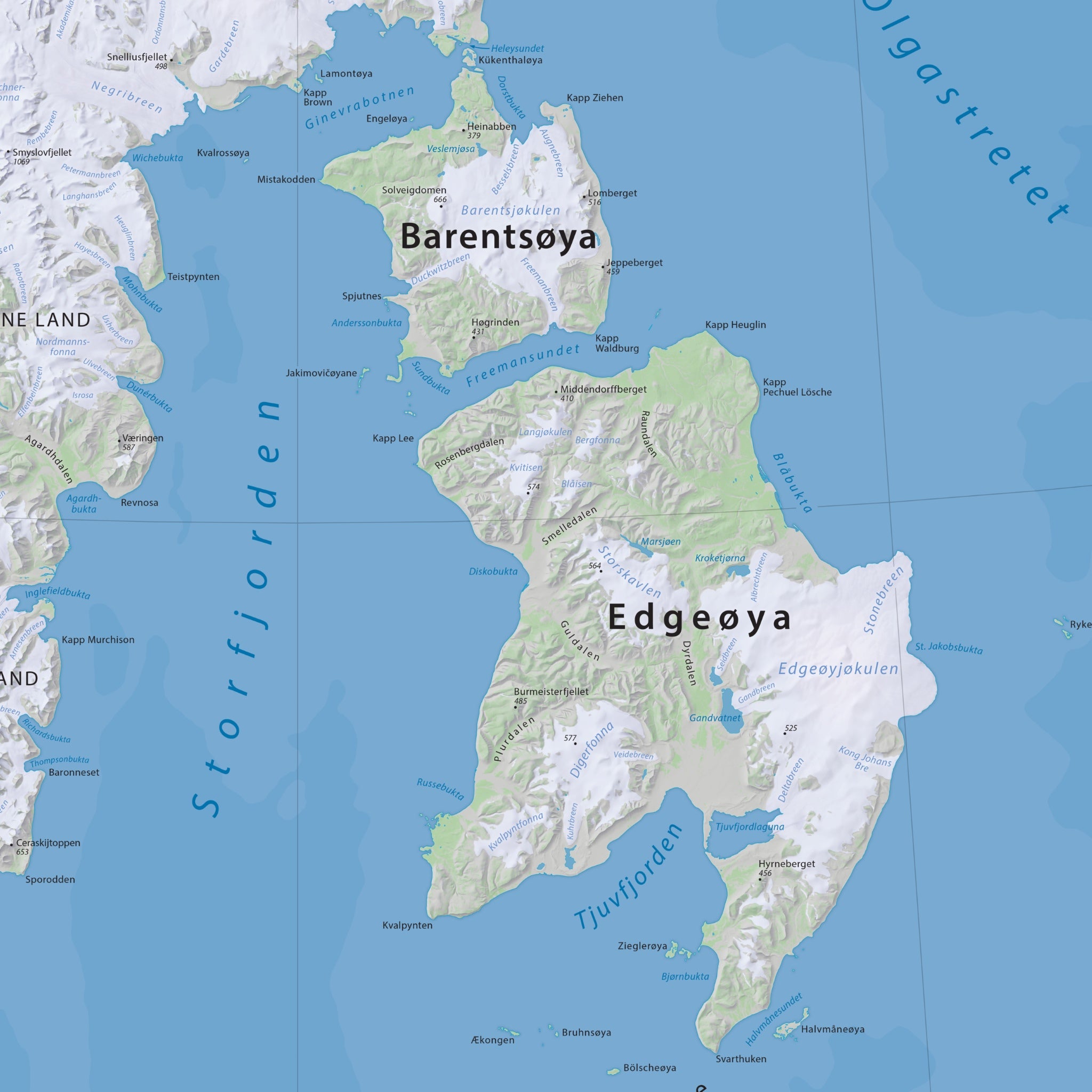 Svalbard | Spitzbergen | Landkarte
