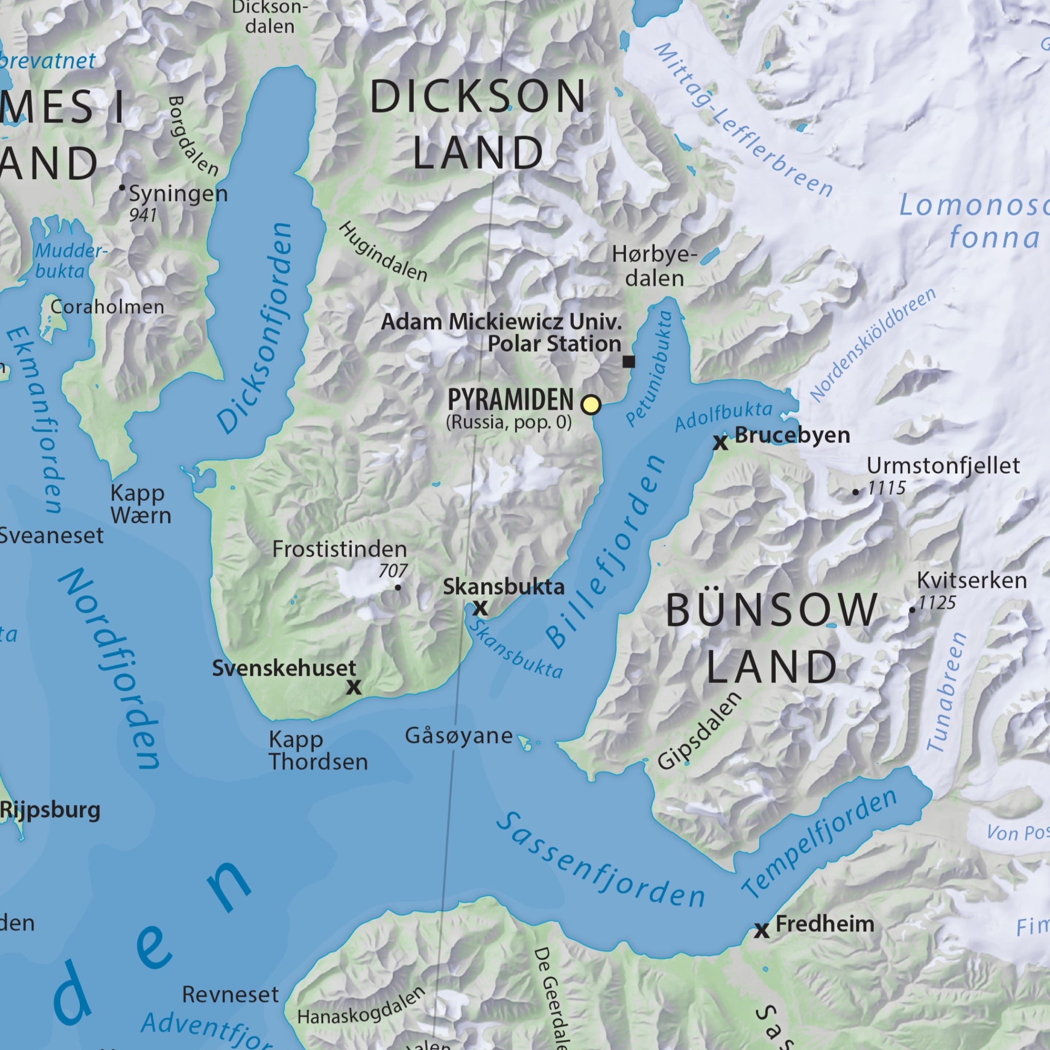 Svalbard | Spitzbergen | Landkarte