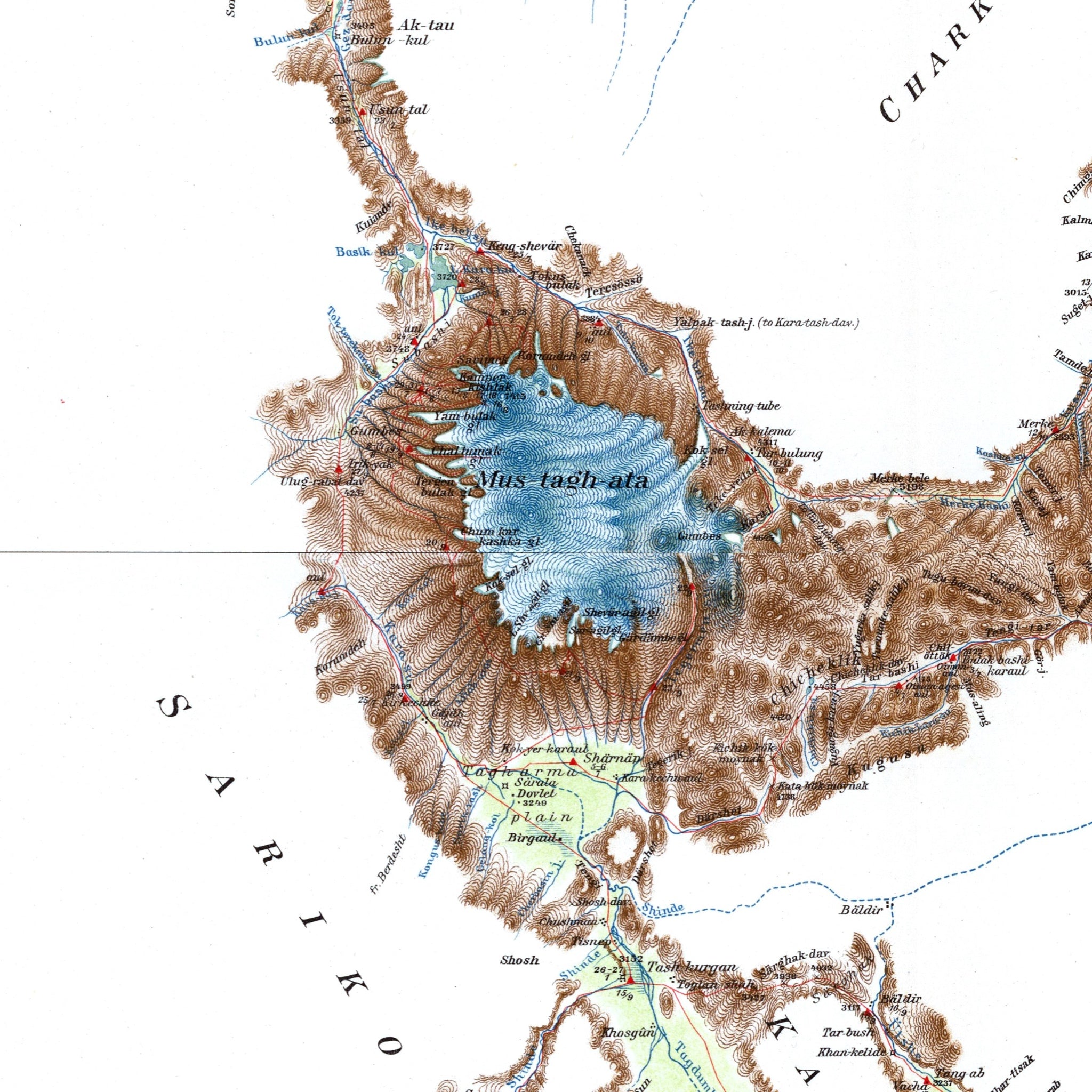 Tibet | Pamir | Historical Map | 1922 | Reproduction | Giclée Print