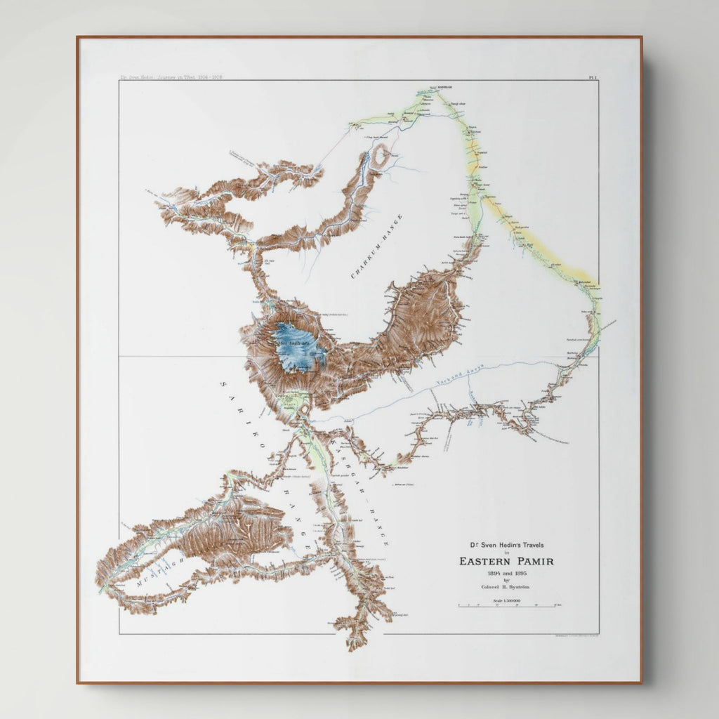 Tibet | Pamir | Historical Map | 1922 | Reproduction | Giclée Print