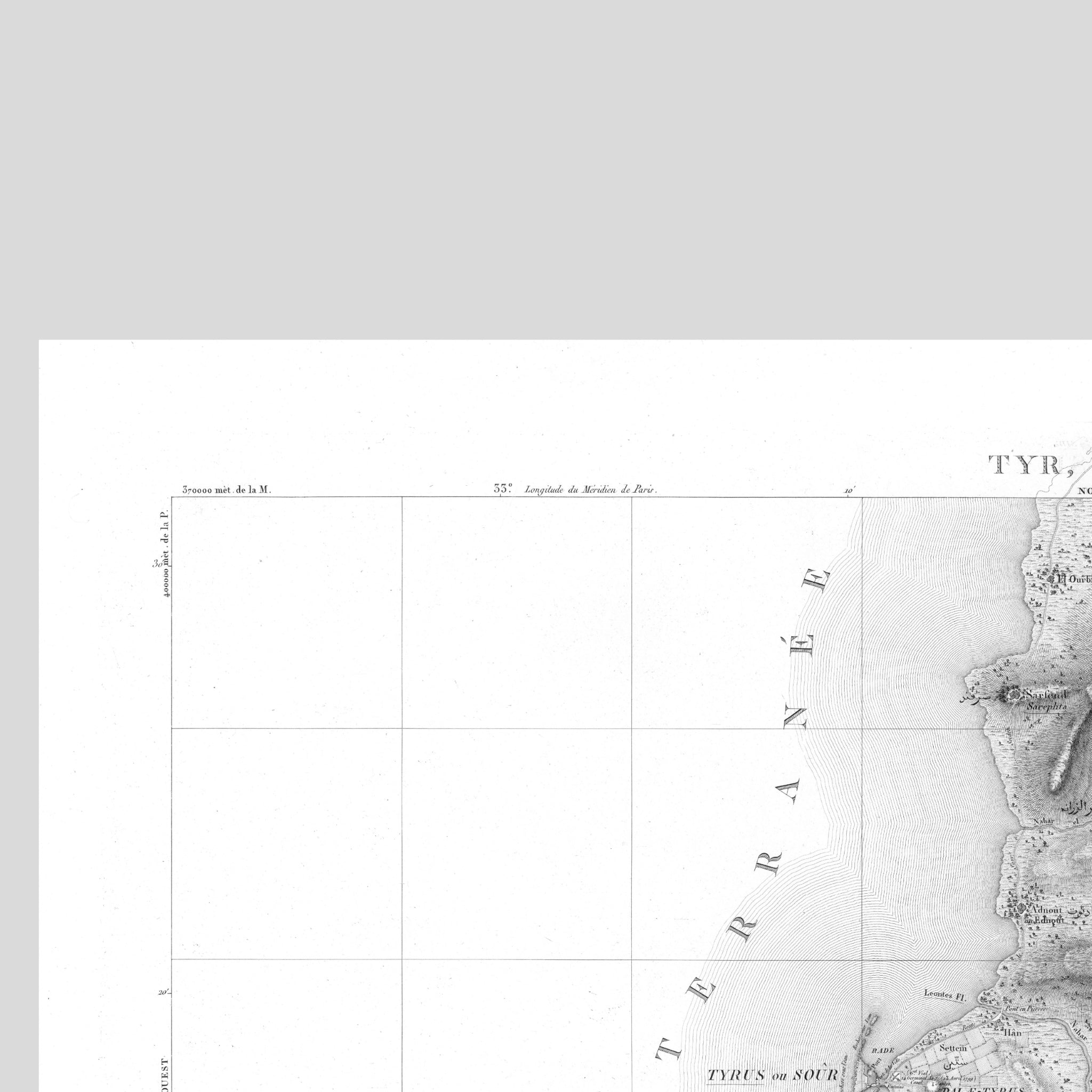 Palestine | Tyre | Tyr | Sidon | Ottoman Empire | Vintage Print
