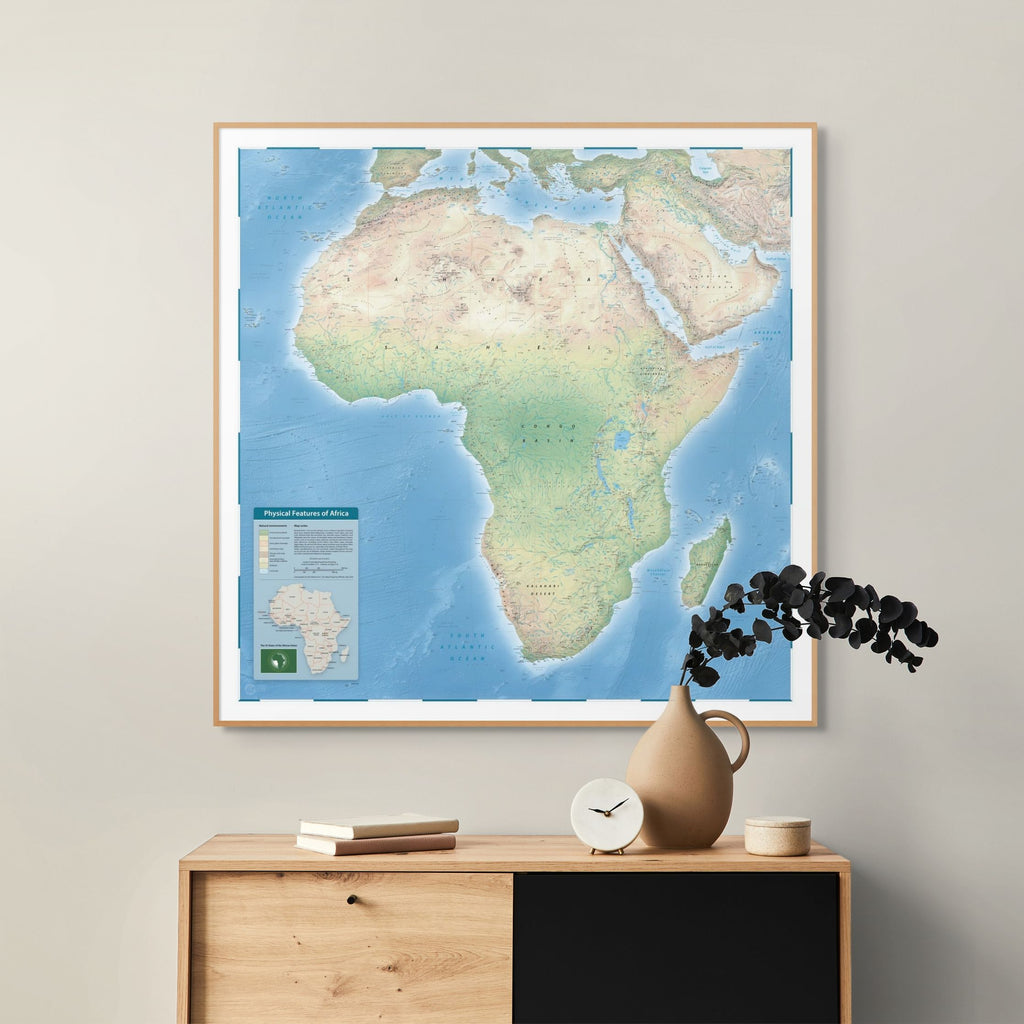 Afrika Landkarte | Giclée-Druck