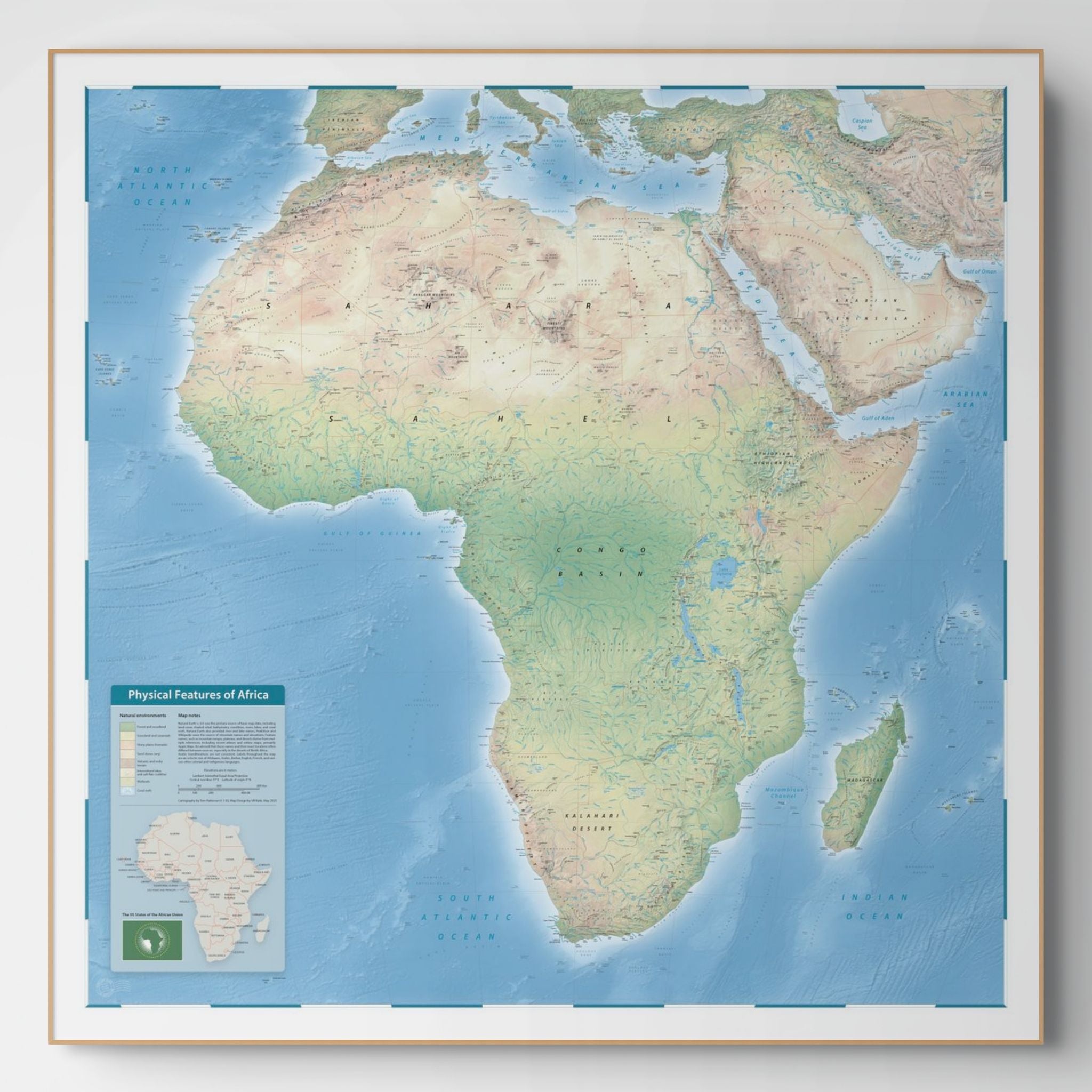 Afrika Landkarte | 2025 | Giclée-Druck