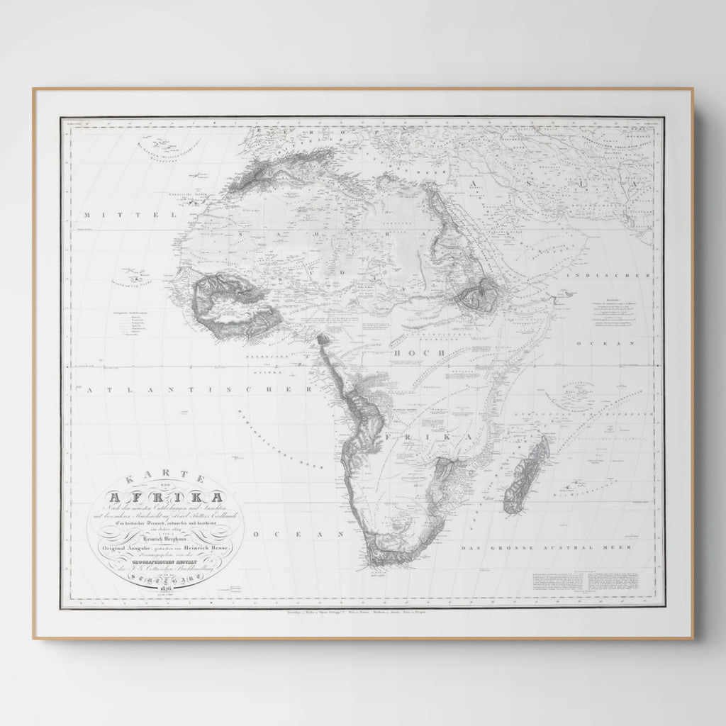 Afrika Landkarte | 1826 | Giclée-Druck