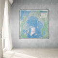 Arktis-Karte | 2025 | Giclée-Druck | Physische Karte der Nordpolarregion | Grönland