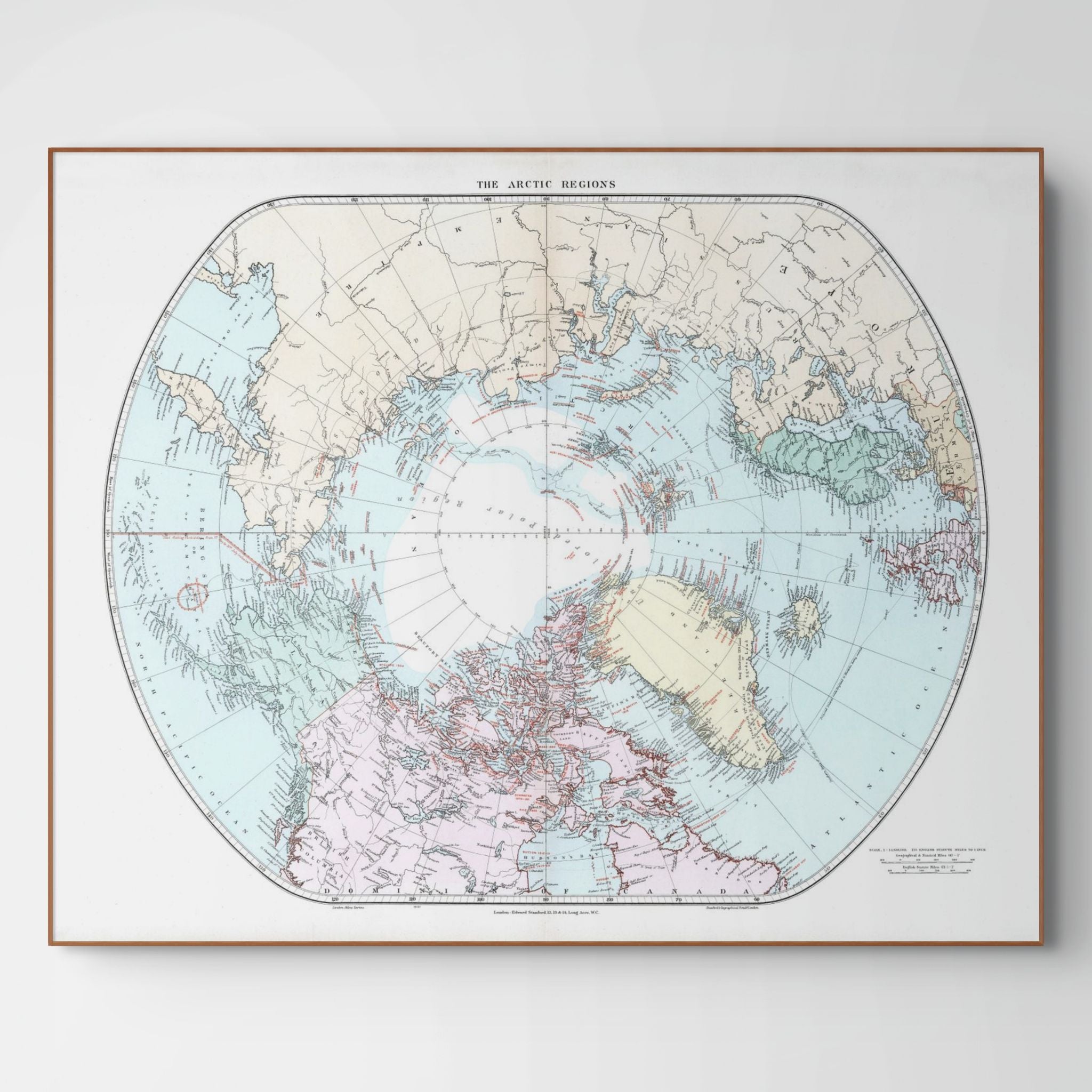 Arktis | Karte von 1904 | Vintage Print
