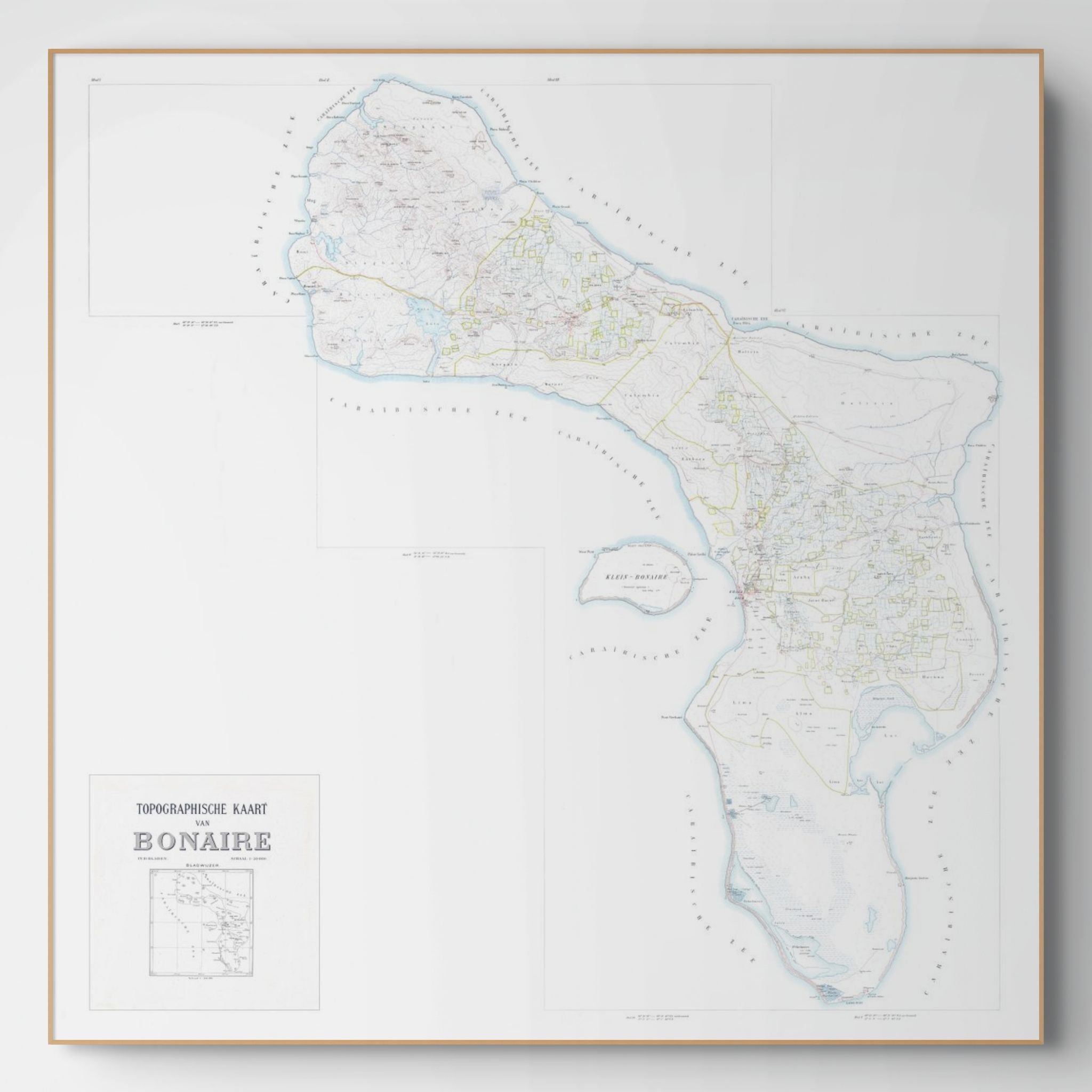 Bonaire | Landkarte | 1915 | Giclée-Druck