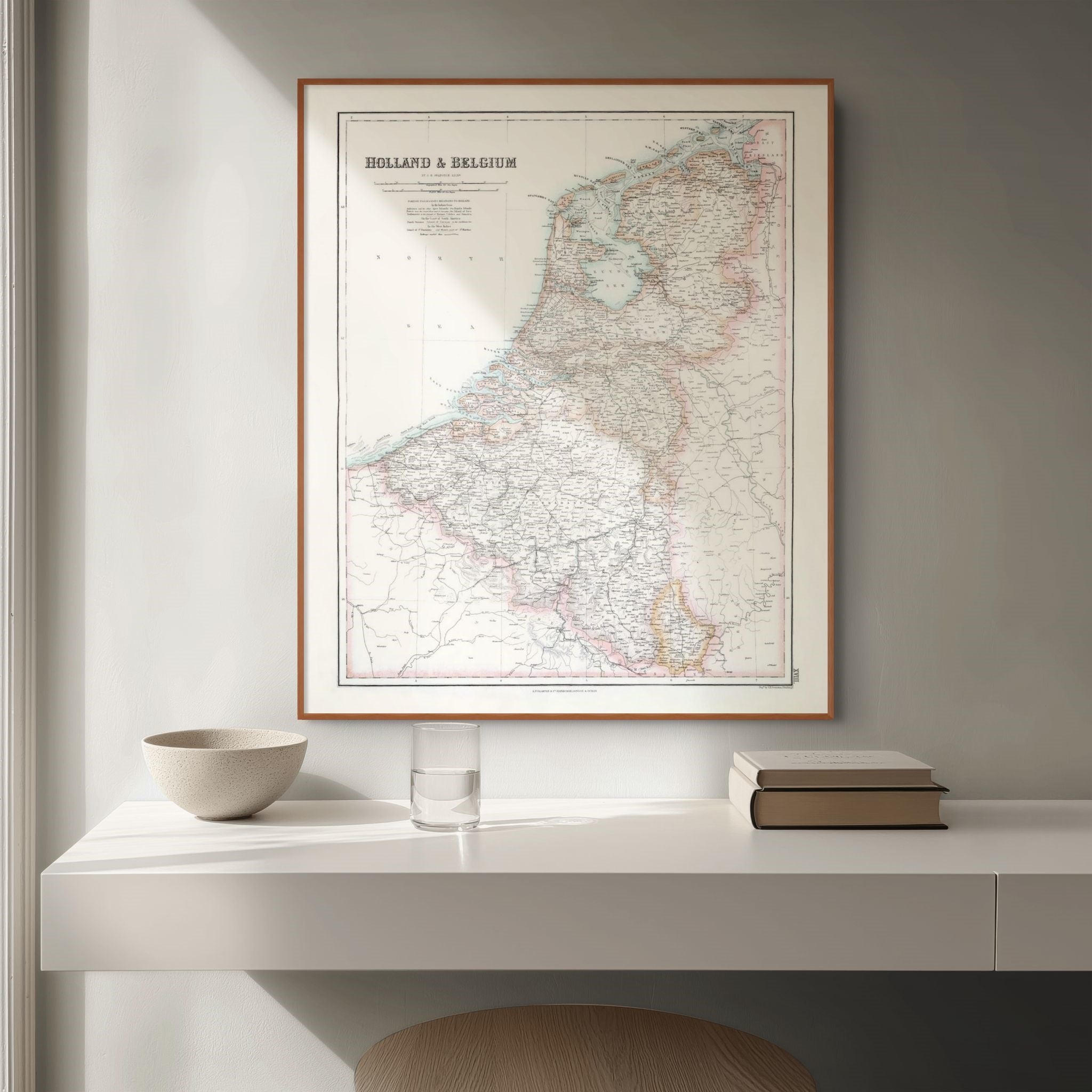 Niederlande | Belgien | Karte von 1872 | Vintage Map