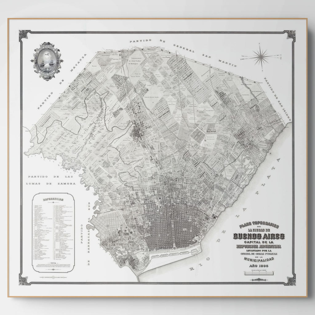 Buenos Aires | Stadtplan | Vintage Map | Giclée-Druck
