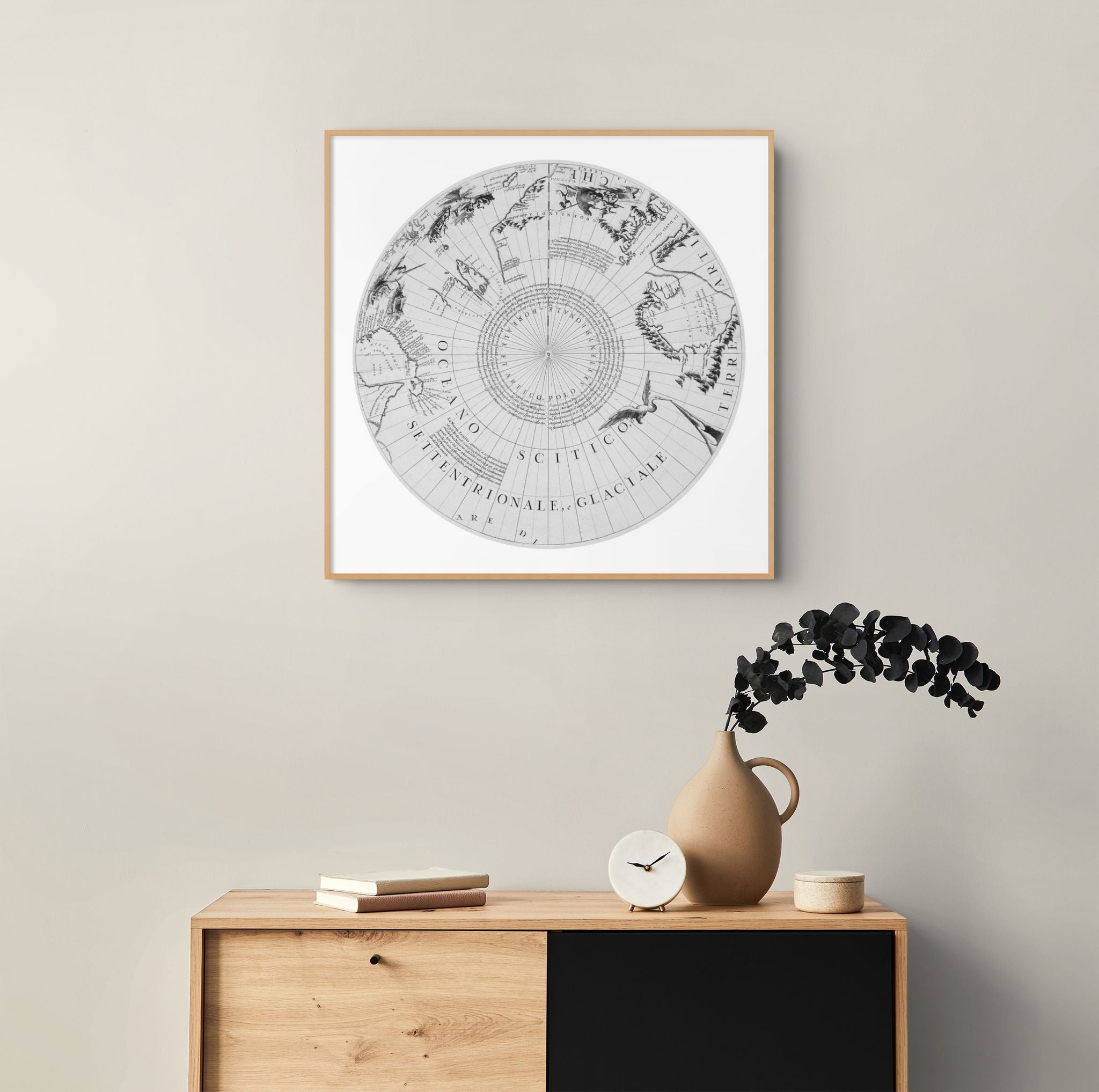 Arktis | Nordpol | Globus | 1688 | Giclée-Druck