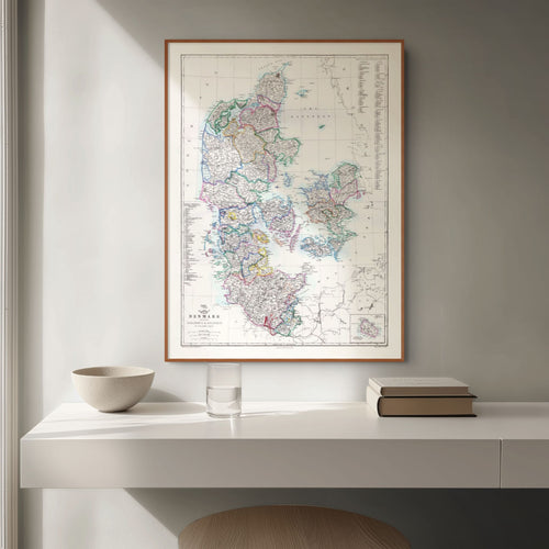 Dänemark | Schleswig | Holstein | Karte von 1863 | Vintage Map