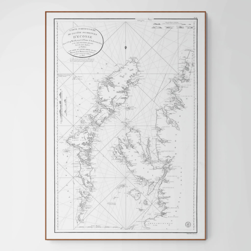 Hebrides Islands | Scotland | Nautical Chart | Map from 1804 | Giclée Print