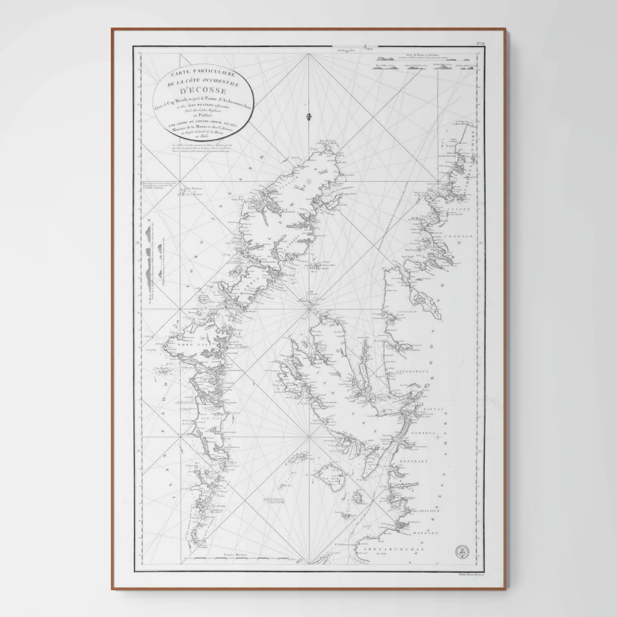 Hebrides Islands | Scotland | Nautical Chart | Map from 1804 | Giclée Print