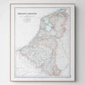 Niederlande | Belgien | Karte von 1872 | Vintage Map