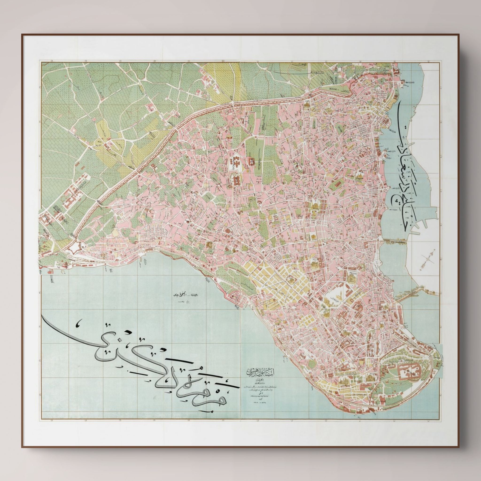 Istanbul | Konstantinopel | Eminönü-Fati | Stadtplan | Vintage Map