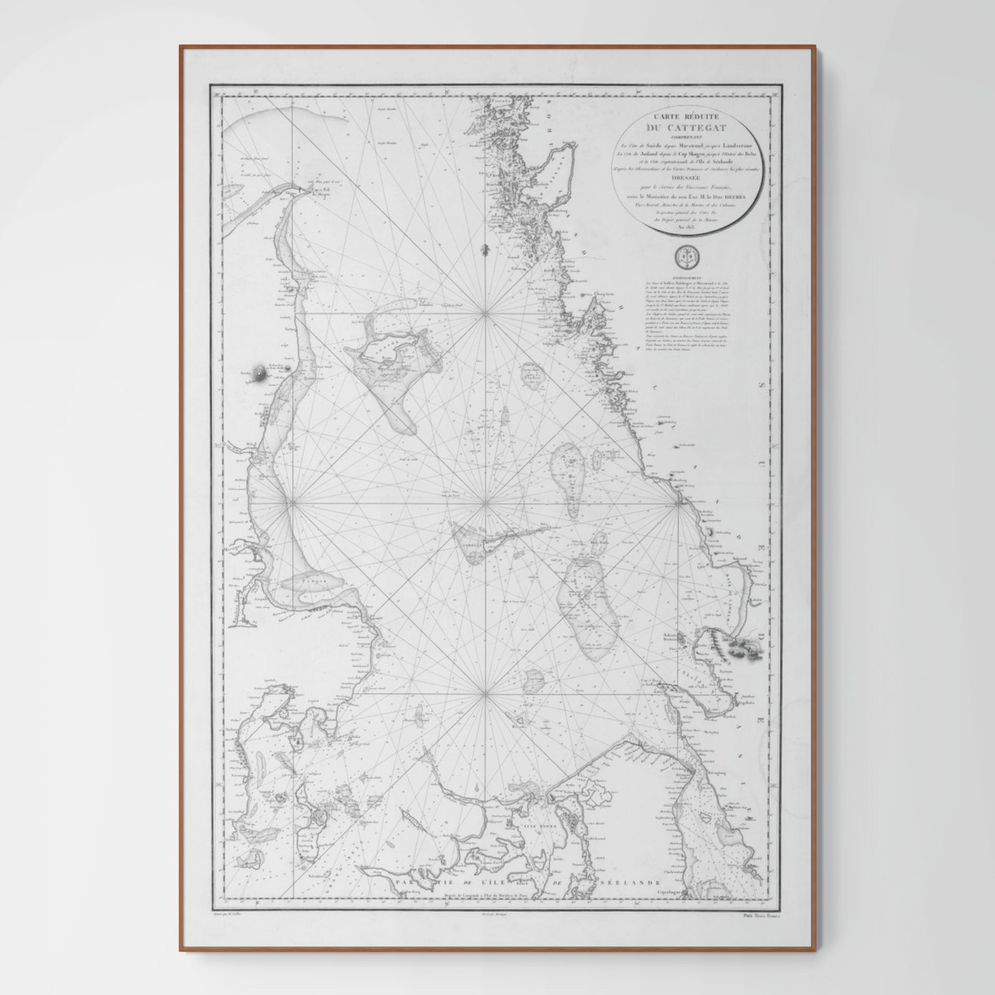 Kattegat | Nautical Chart | Map from 1804 | Giclée Print