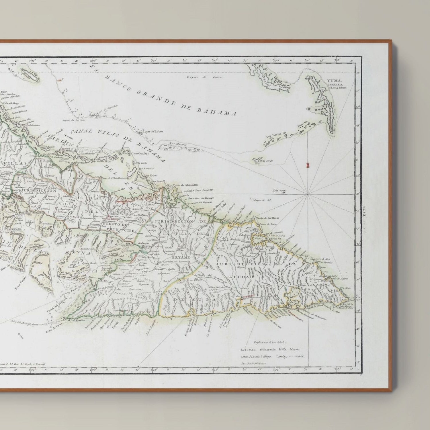 Kuba | Seekarte | Giclée-Druck