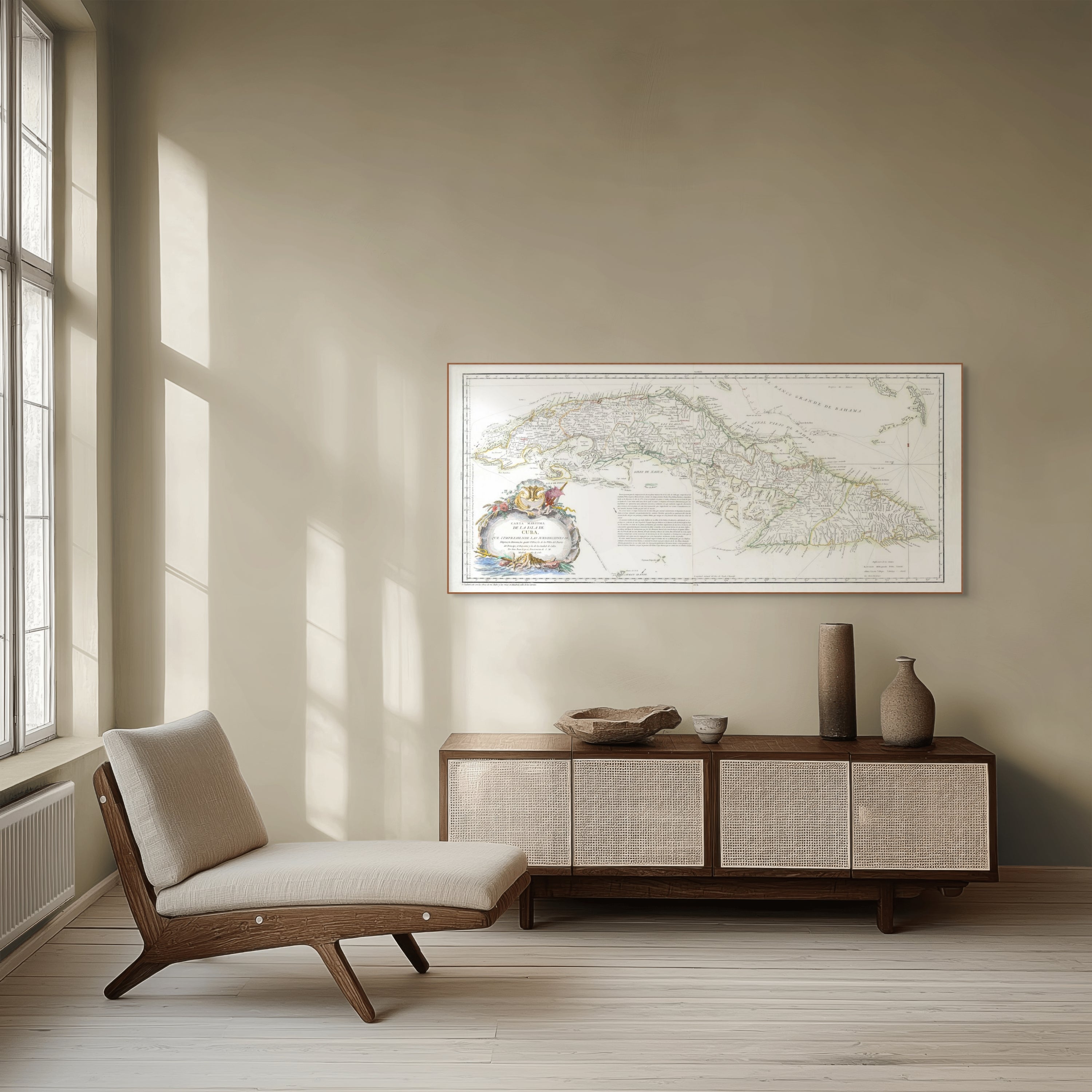 Kuba | Seekarte | Giclée-Druck