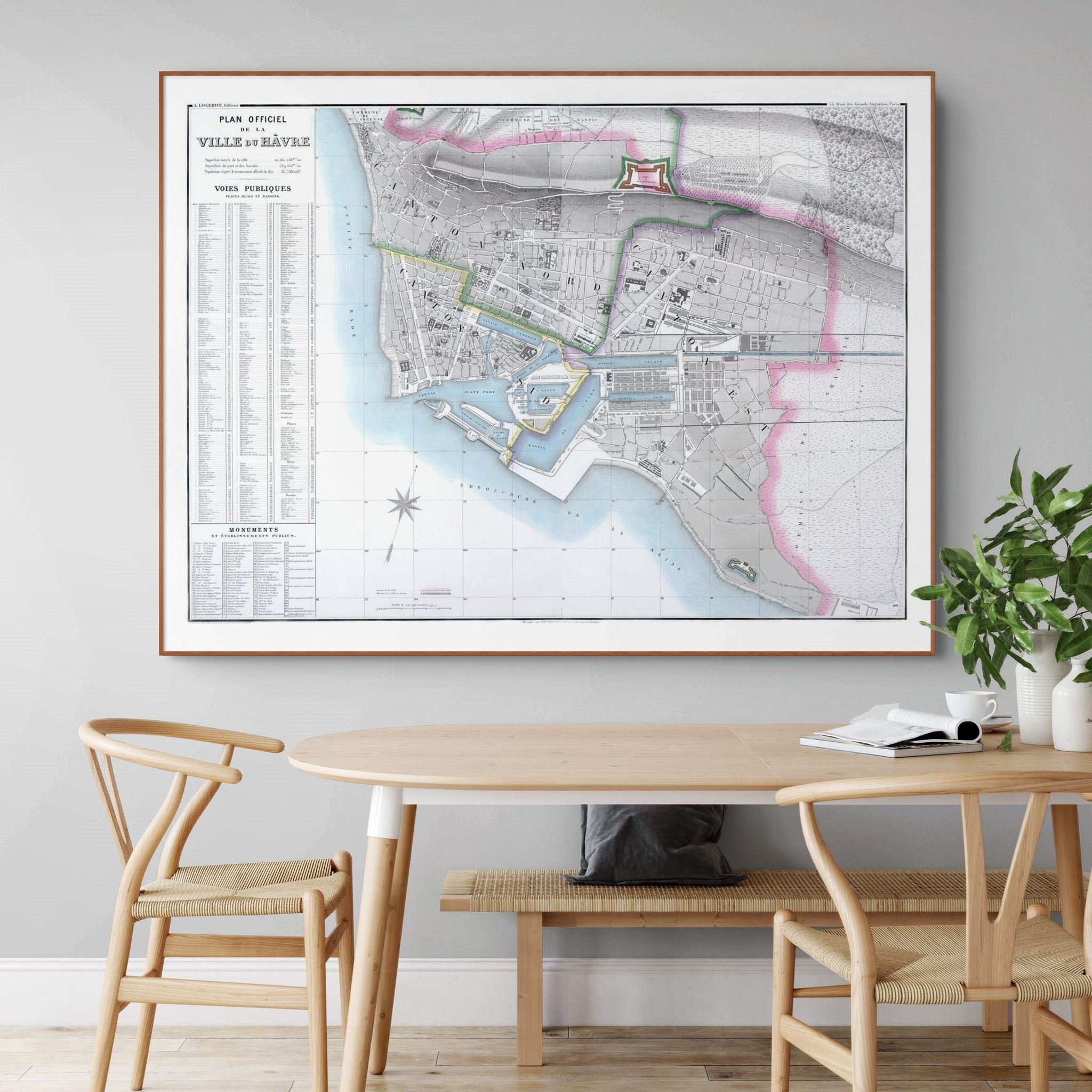 Le Havre | Frankreich | 1876 | Vintage Map