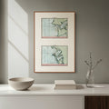 Seekarten-Atlas | Lissabon | Cadiz | Karte von 1801 | Giclée Druck