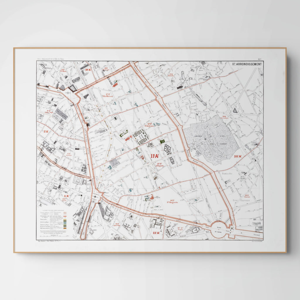 Haussmann | Paris | 12. Arrondissement | Vintage Map