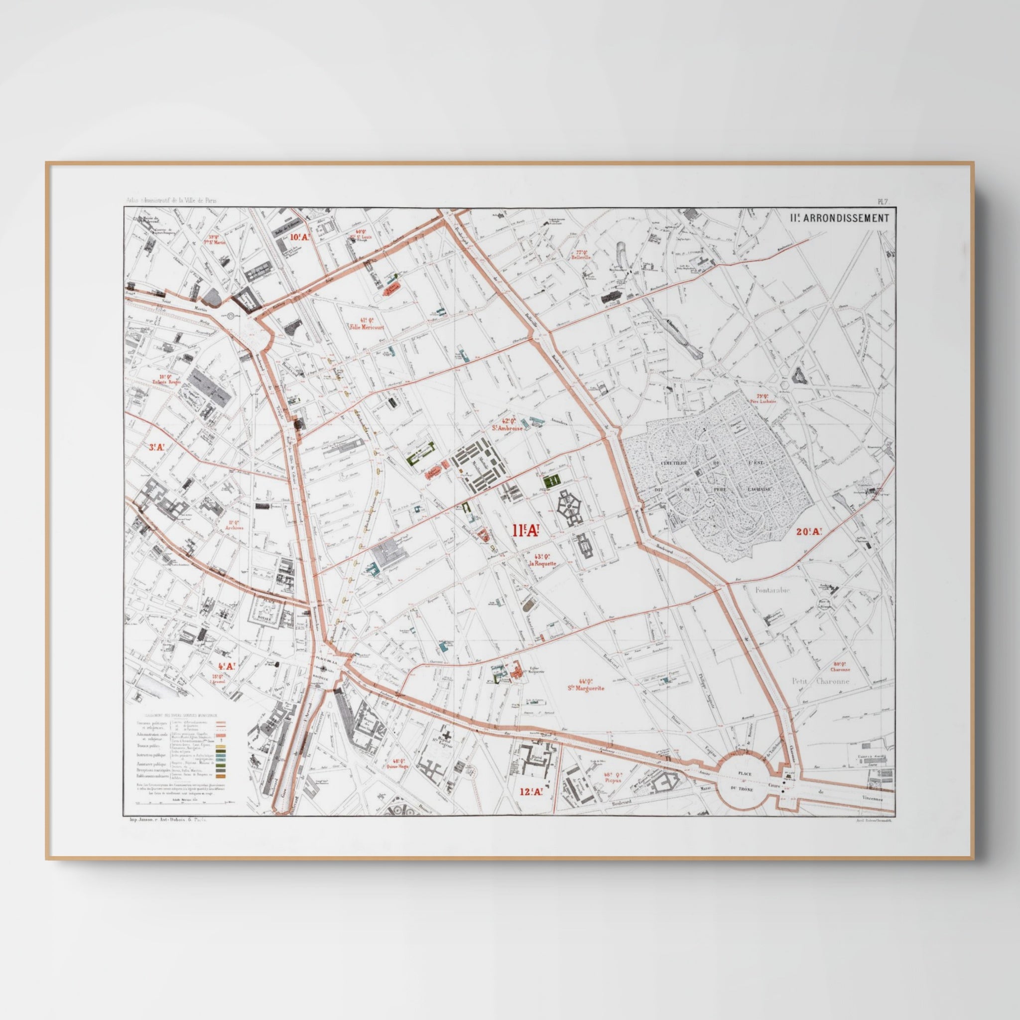 Haussmann | Paris | 12. Arrondissement | Vintage Map