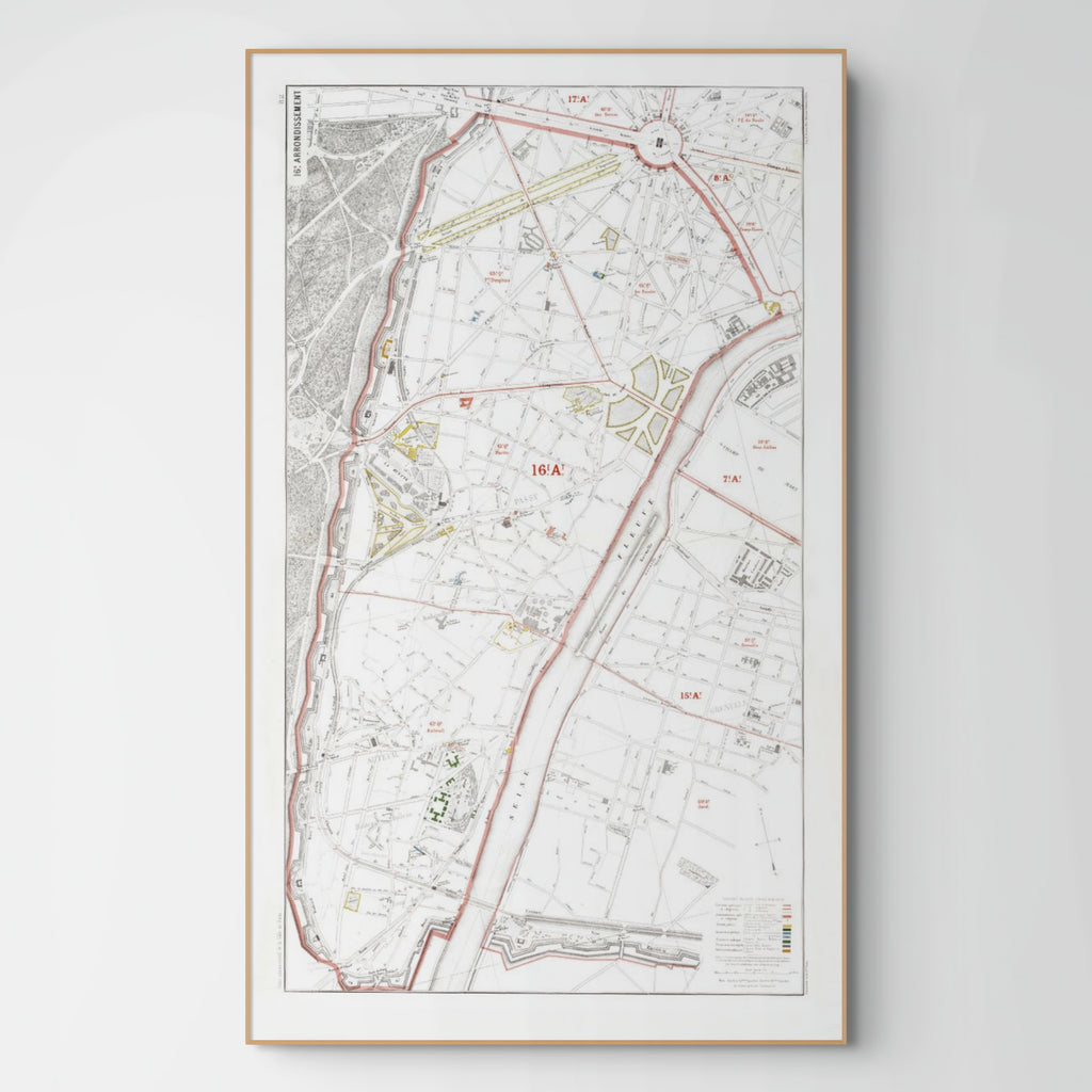 Haussmann | Paris | 16. Arrondissement | Vintage Map