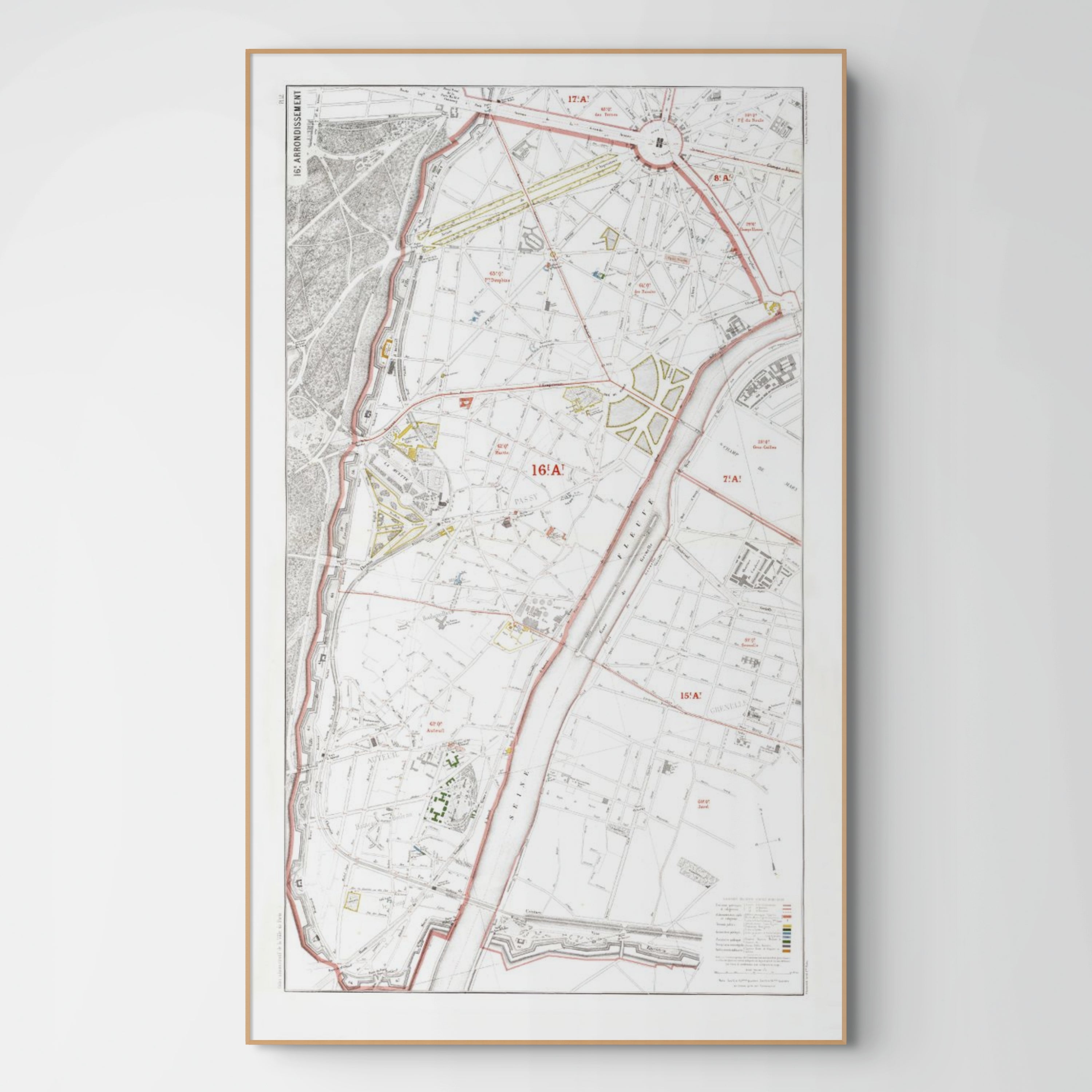 Haussmann | Paris | 16. Arrondissement | Vintage Map