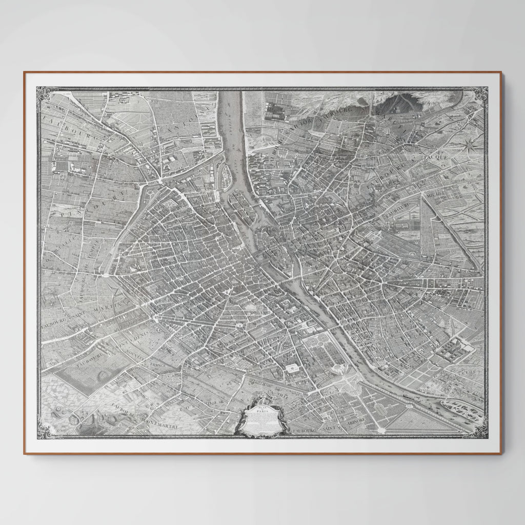 Paris | Historische Karte | 1739 | Reproduktion | Giclée-Druck
