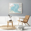 North Atlantic – Relief Map | Physical Map with Deep-Sea Contours | 1912