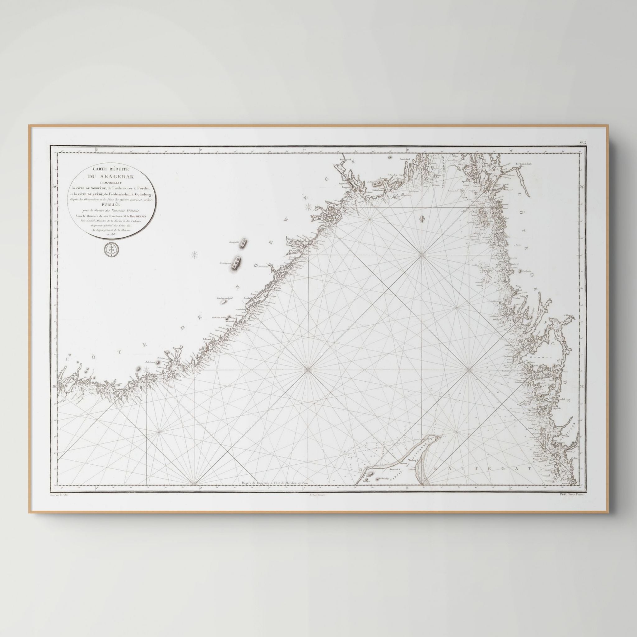 Skagerark | Seekarte | Karte von 1812 | Giclée Druck