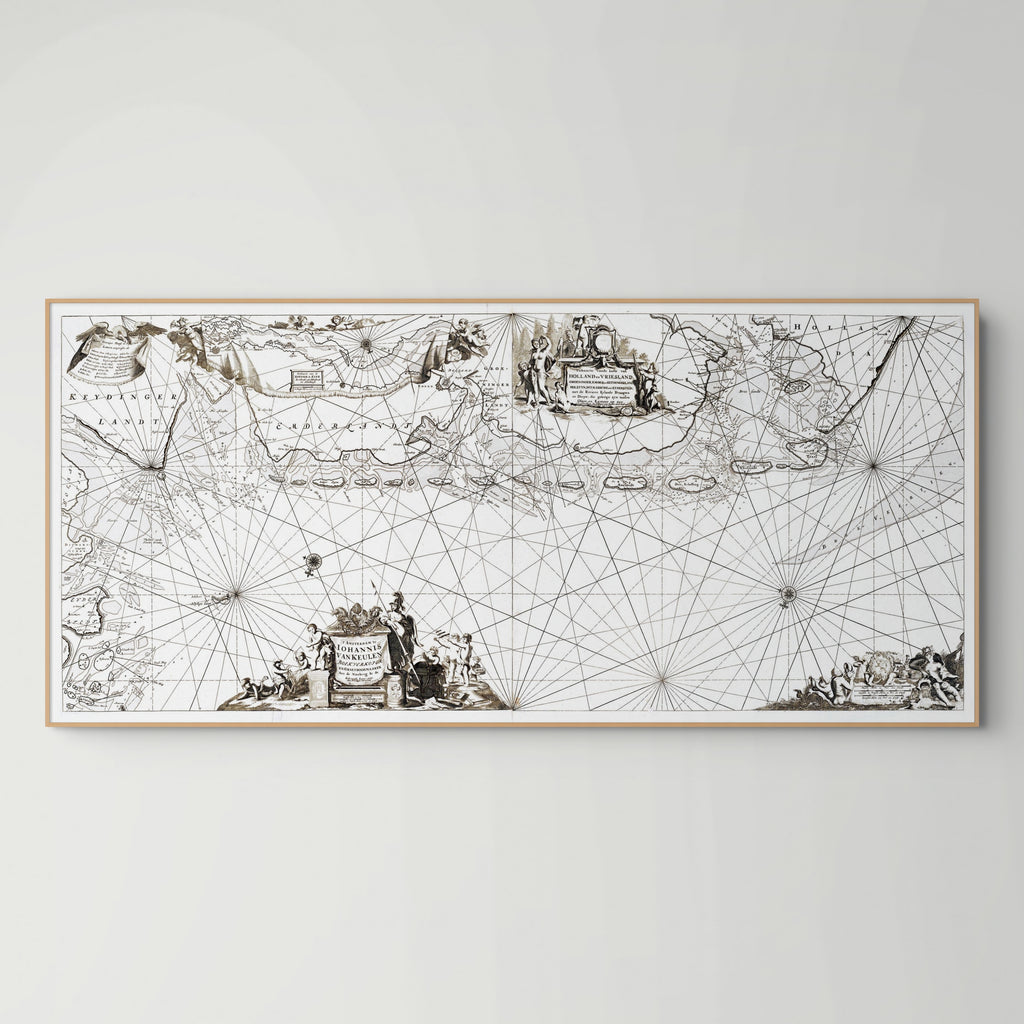 Nautical chart | Netherlands | Giclée print | 40 x 90 cm