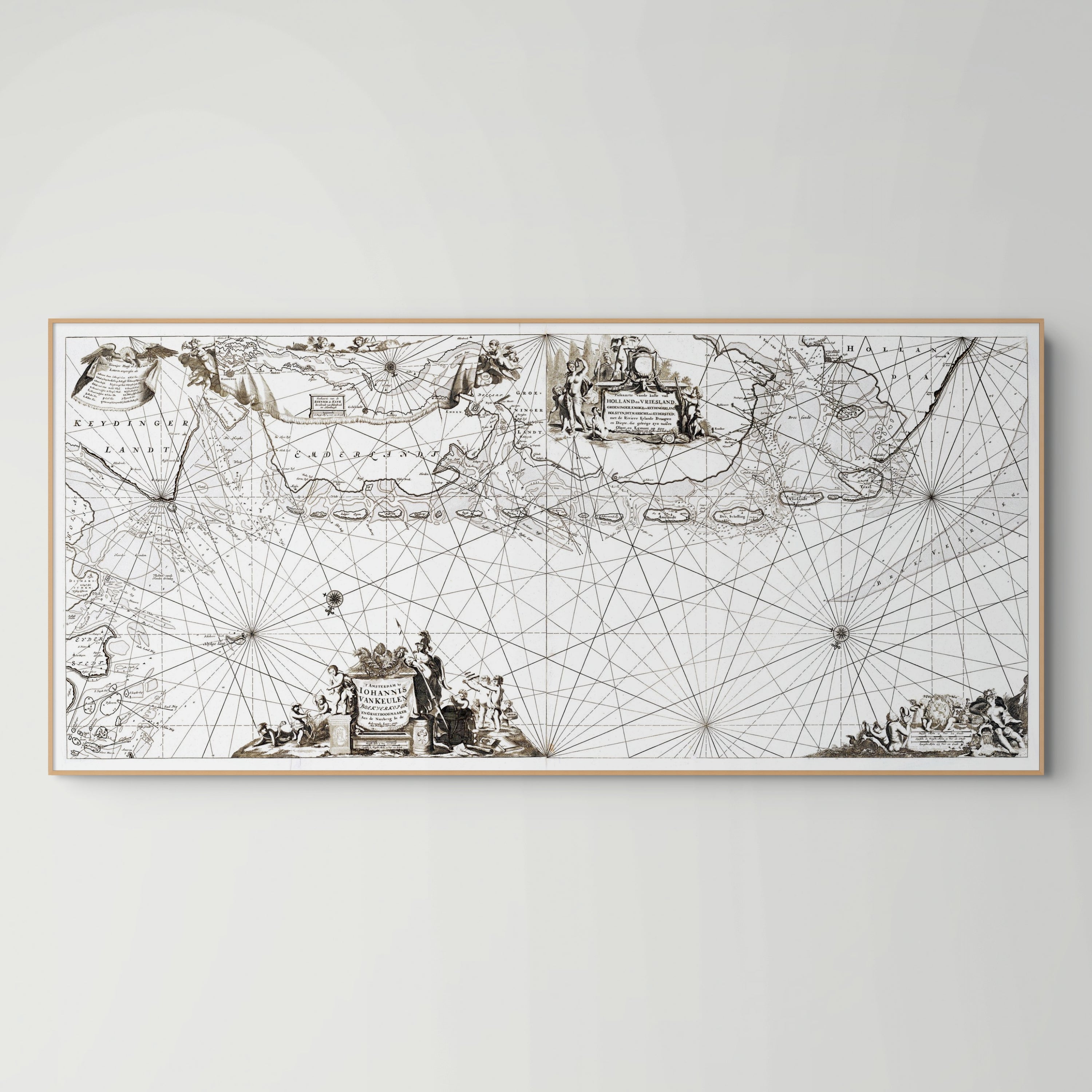 Nautical chart | Netherlands | Giclée print | 40 x 90 cm