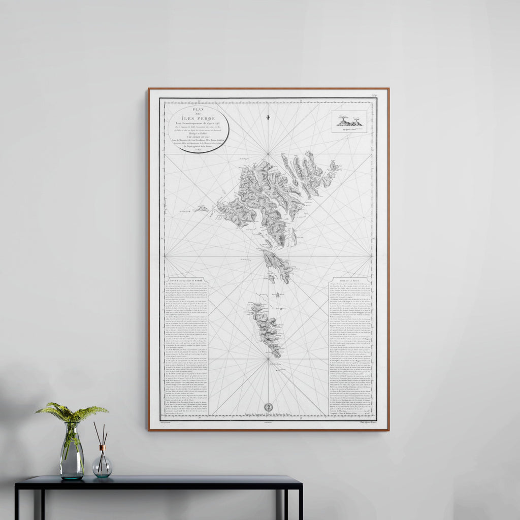 Faroer Inseln | Karte von 1820 | Giclée Druck
