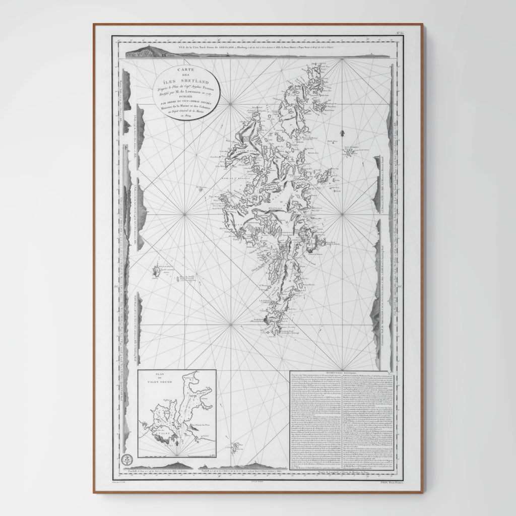 Shetland Islands | Nautical Chart | Map of 1804 | Giclée Print