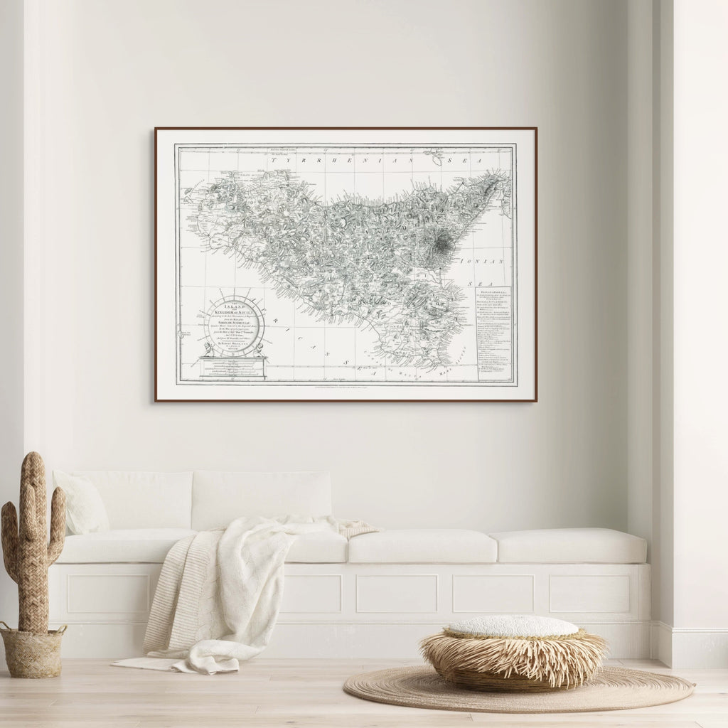 Sizilien | Italien| Seekarte | 1788 | Vintage Print