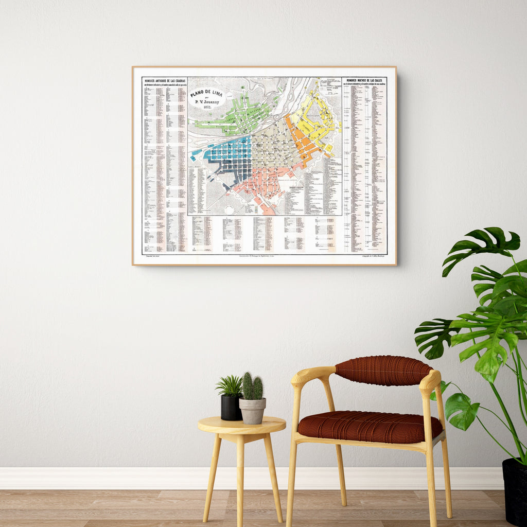 Lima | Stadtplan | Vintage Map | Giclée-Druck