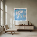 Svalbard Spitzbergen Landkarte Giclée-Druck
